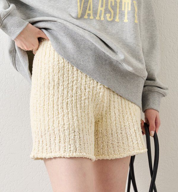  「スラブヤーンニットパンツ」|チノ|アイボリー