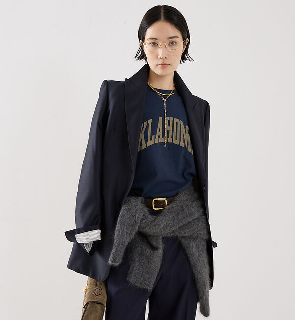 The Store by C' 「【COCUCA】ピークドマスキュリンジャケット」|テーラードジャケット|ダークネイビー