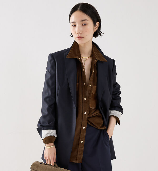 The Store by C' 「【COCUCA】ピークドマスキュリンジャケット」|テーラードジャケット|