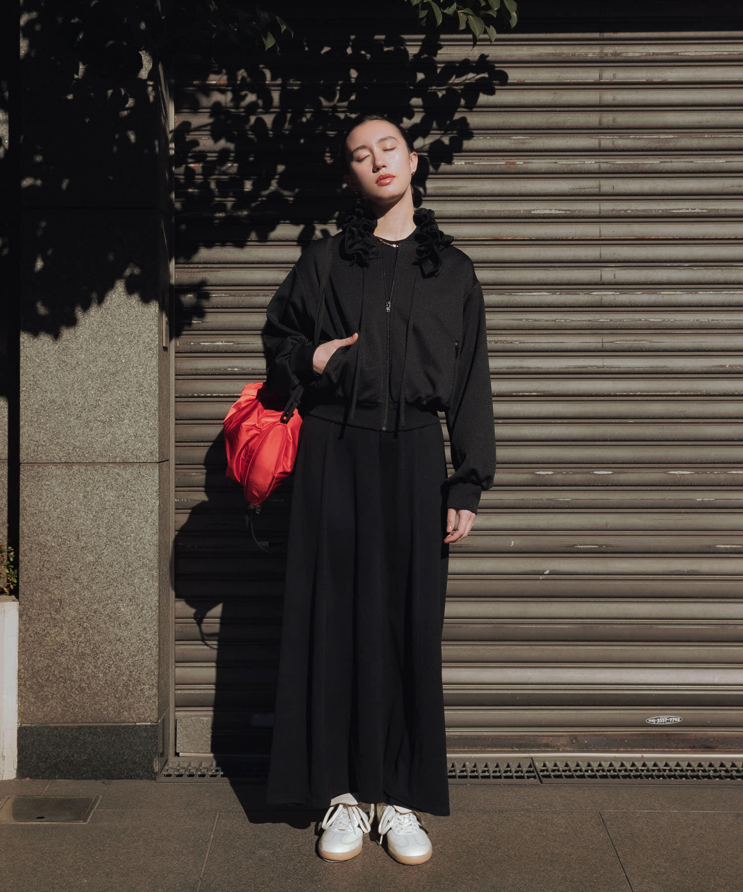 URBAN RESEARCH「『別注』crinkle crinkle crinkle&times;URBAN RESEARCH　FRILL COLLER TRACK JACKET」|ブルゾン・スタジャン|