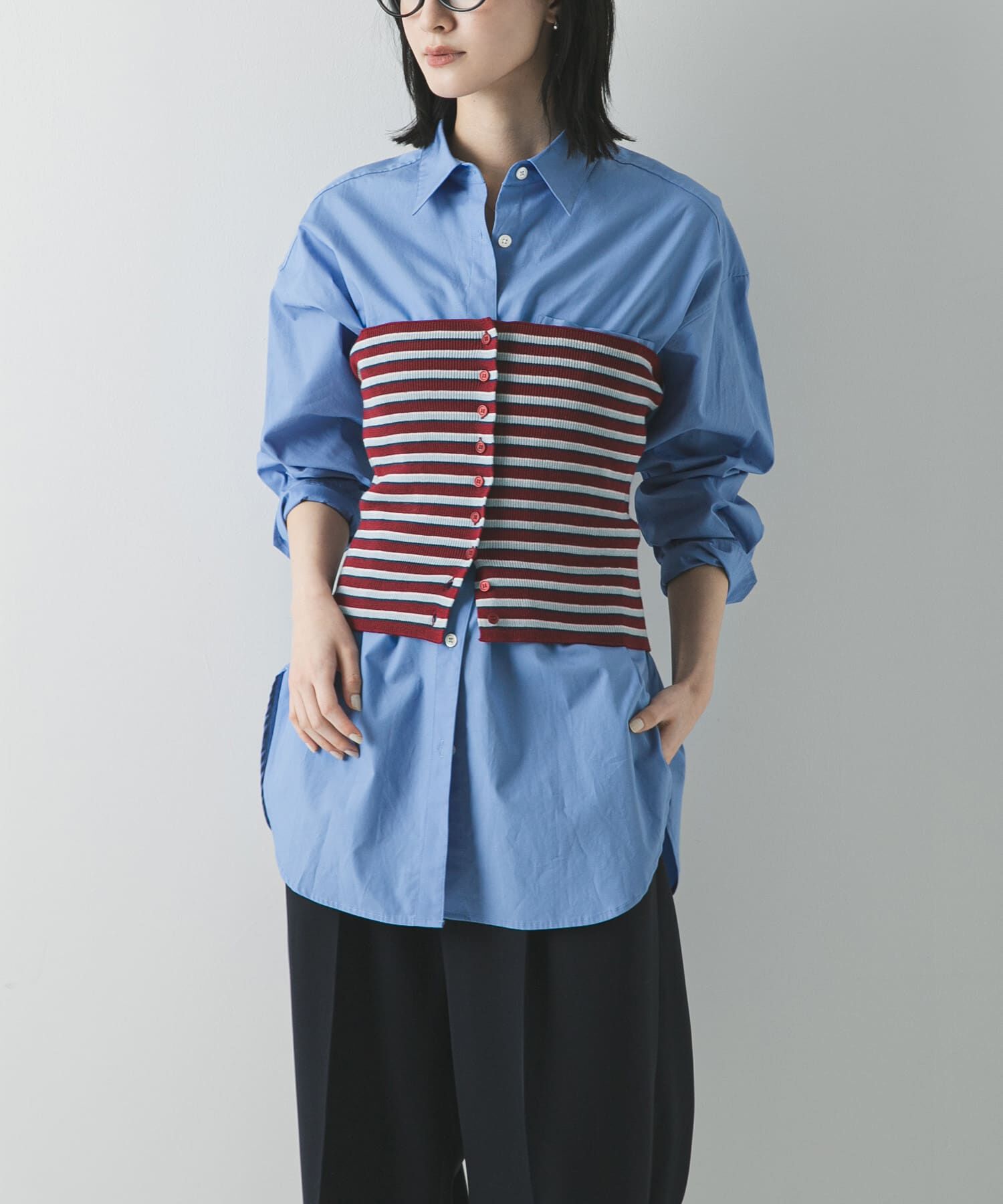 URBAN RESEARCH「マルチボーダーニットビスチェ」|ニット・セーター|