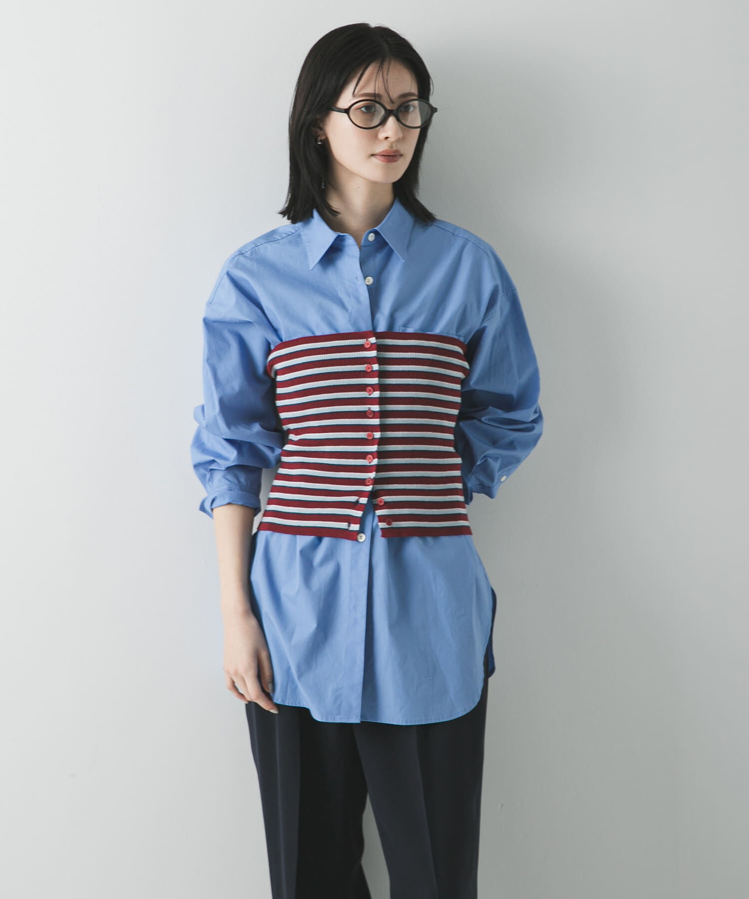 URBAN RESEARCH「マルチボーダーニットビスチェ」|ニット・セーター|