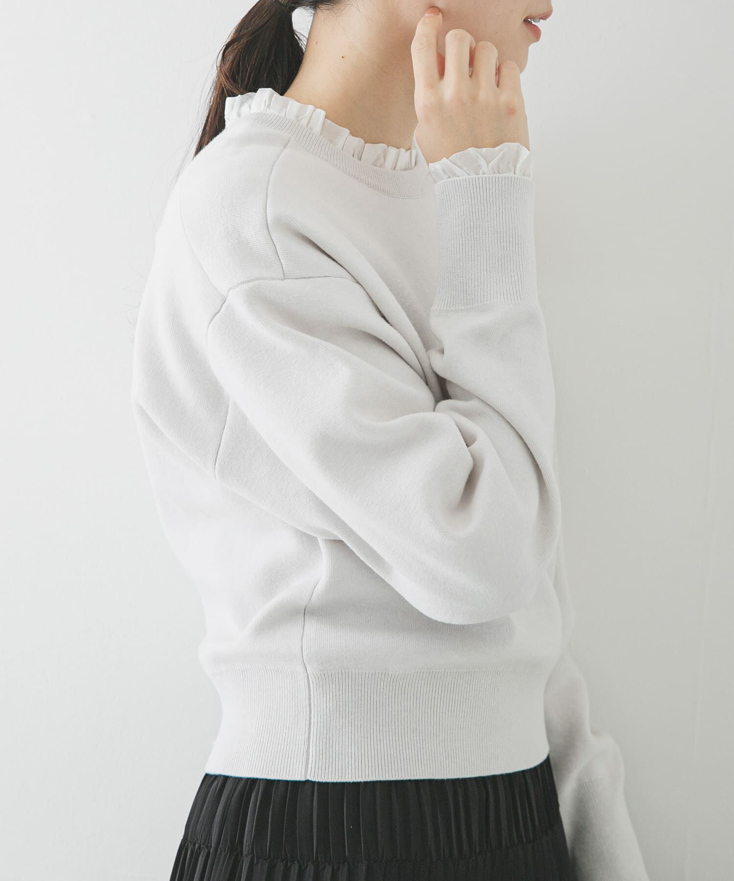 URBAN RESEARCH「フリルデザインシアーカットソー」|Tシャツ・カットソー|