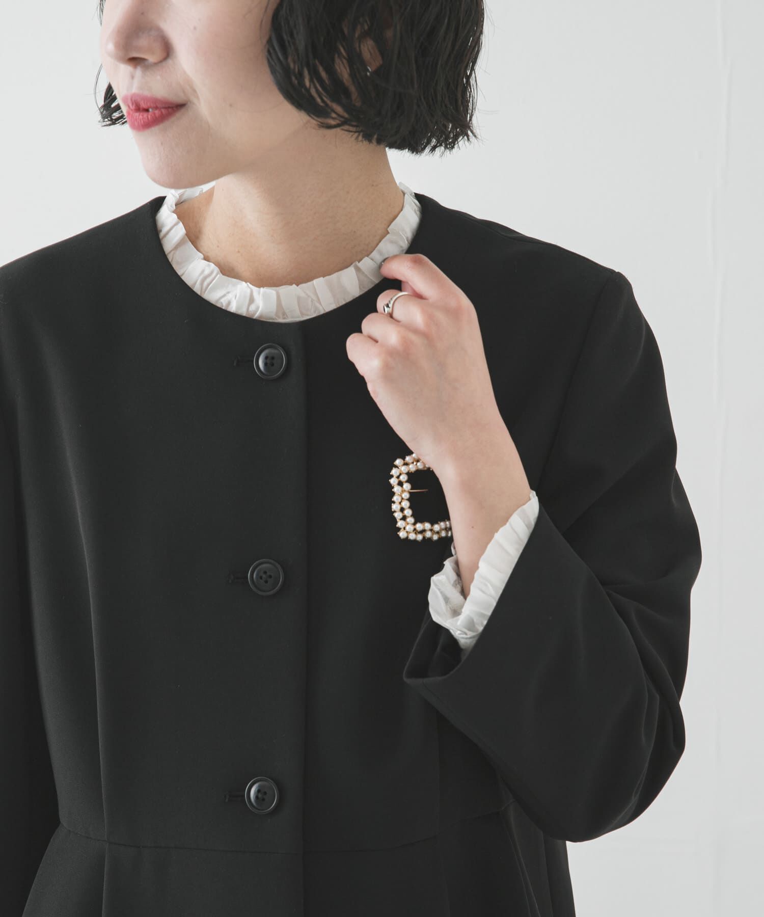 URBAN RESEARCH「フリルデザインシアーカットソー」|Tシャツ・カットソー|