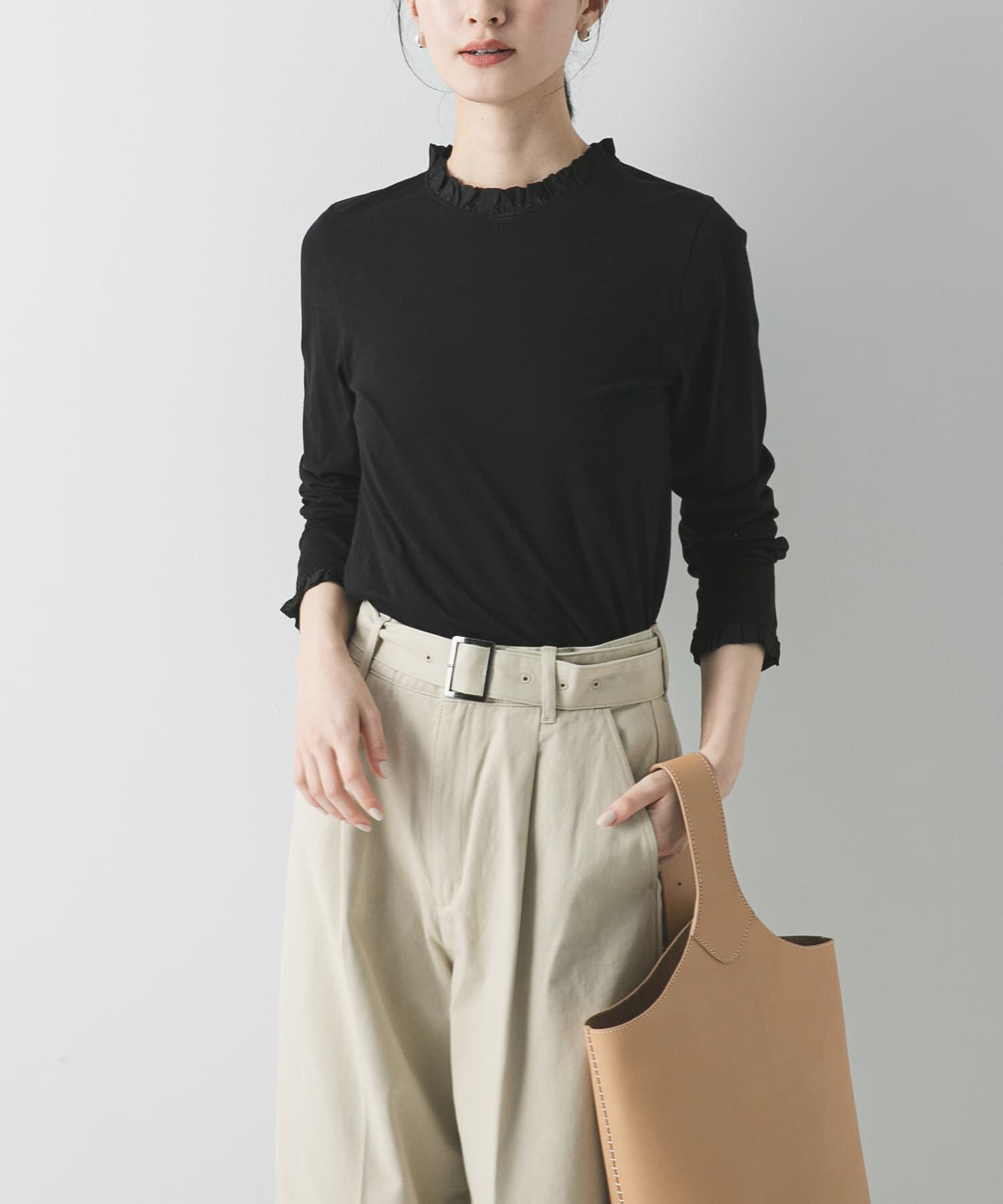 URBAN RESEARCH「フリルデザインシアーカットソー」|Tシャツ・カットソー|