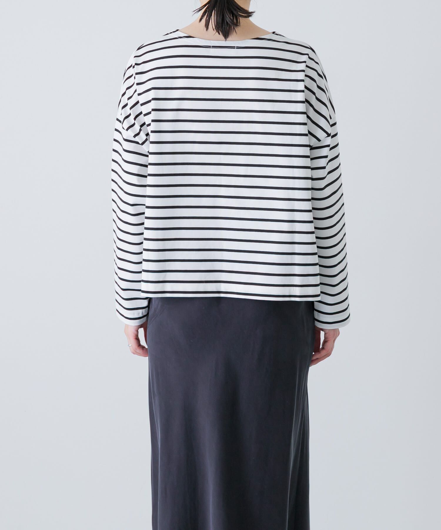 かぐれ「クロップドボーダーカットソー」|Tシャツ・カットソー|