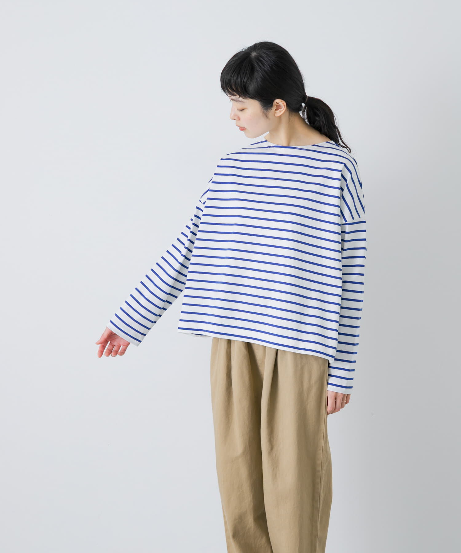 かぐれ「クロップドボーダーカットソー」|Tシャツ・カットソー|