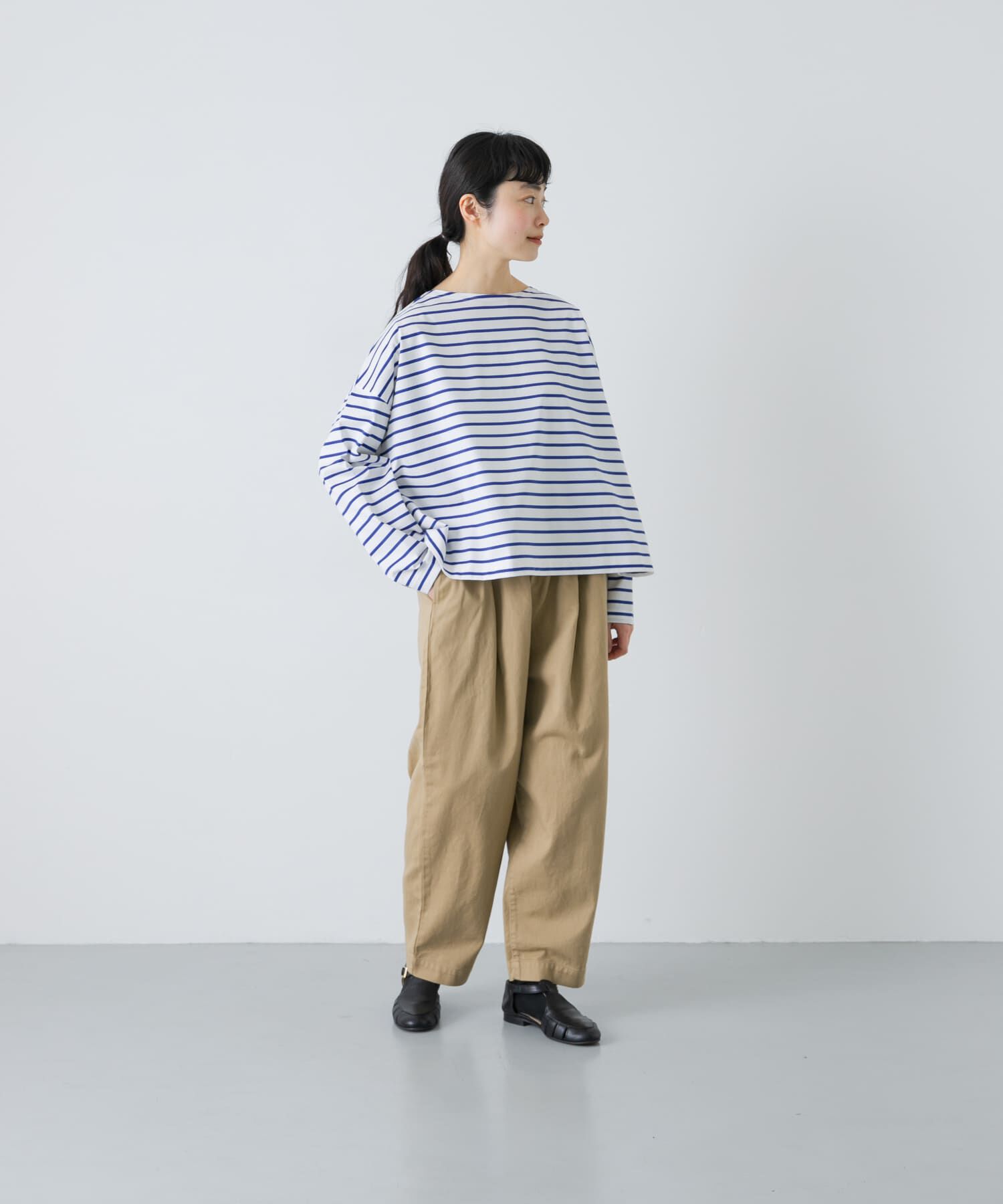 かぐれ「クロップドボーダーカットソー」|Tシャツ・カットソー|