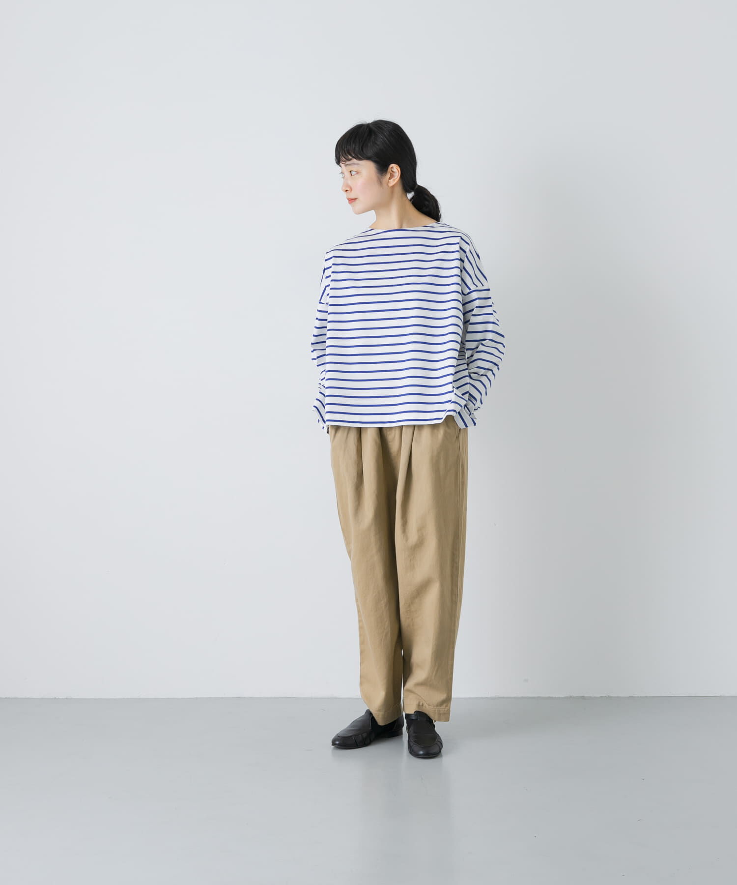 かぐれ「クロップドボーダーカットソー」|Tシャツ・カットソー|