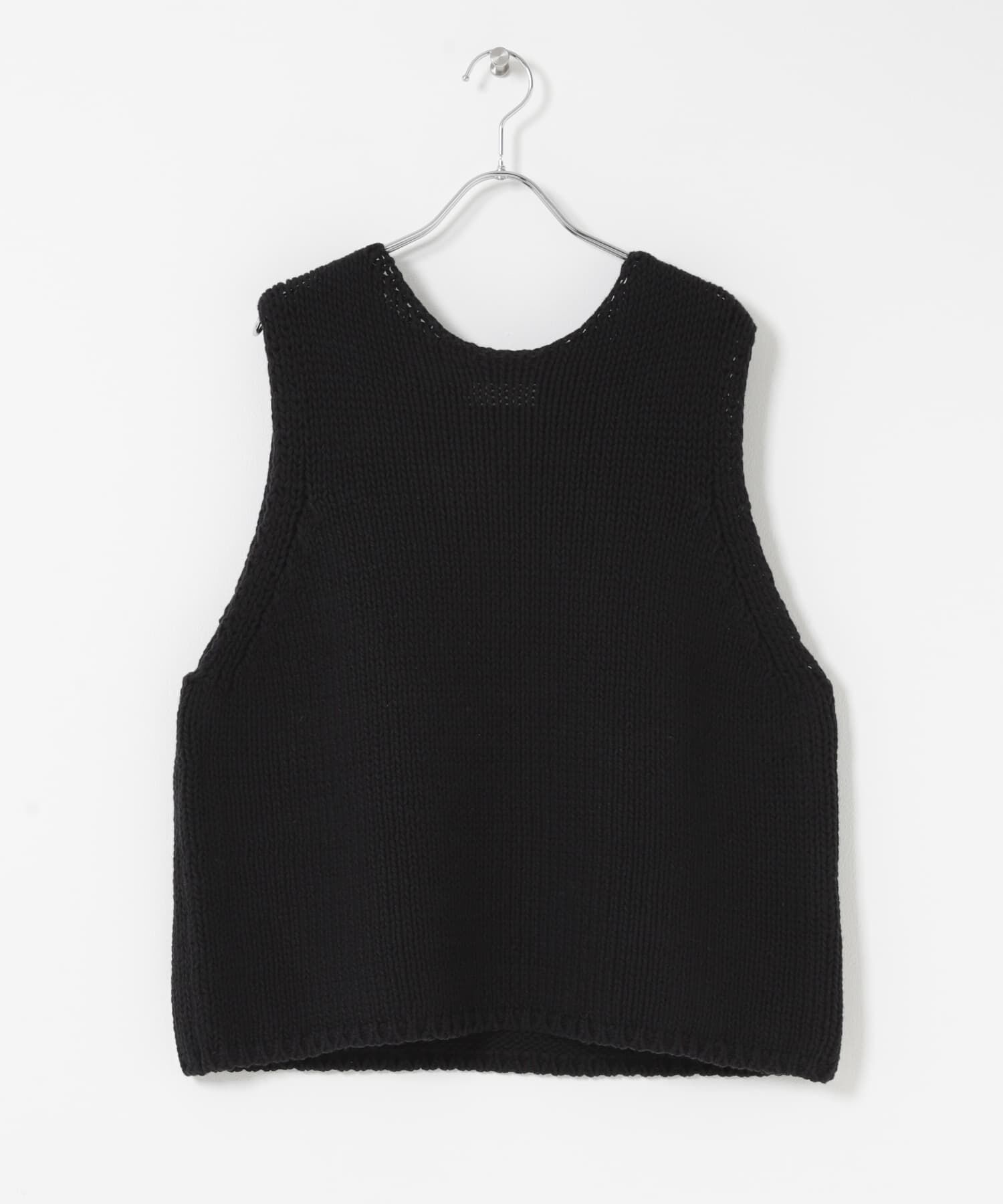 かぐれ「コットンローゲージニットベスト」|ベスト・ジレ|