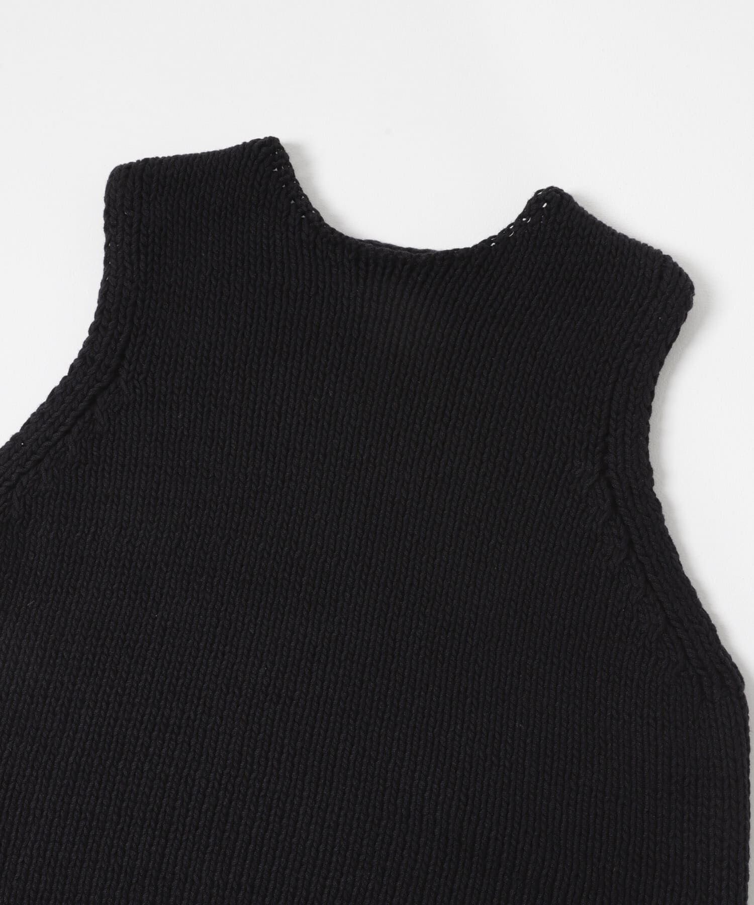 かぐれ「コットンローゲージニットベスト」|ベスト・ジレ|