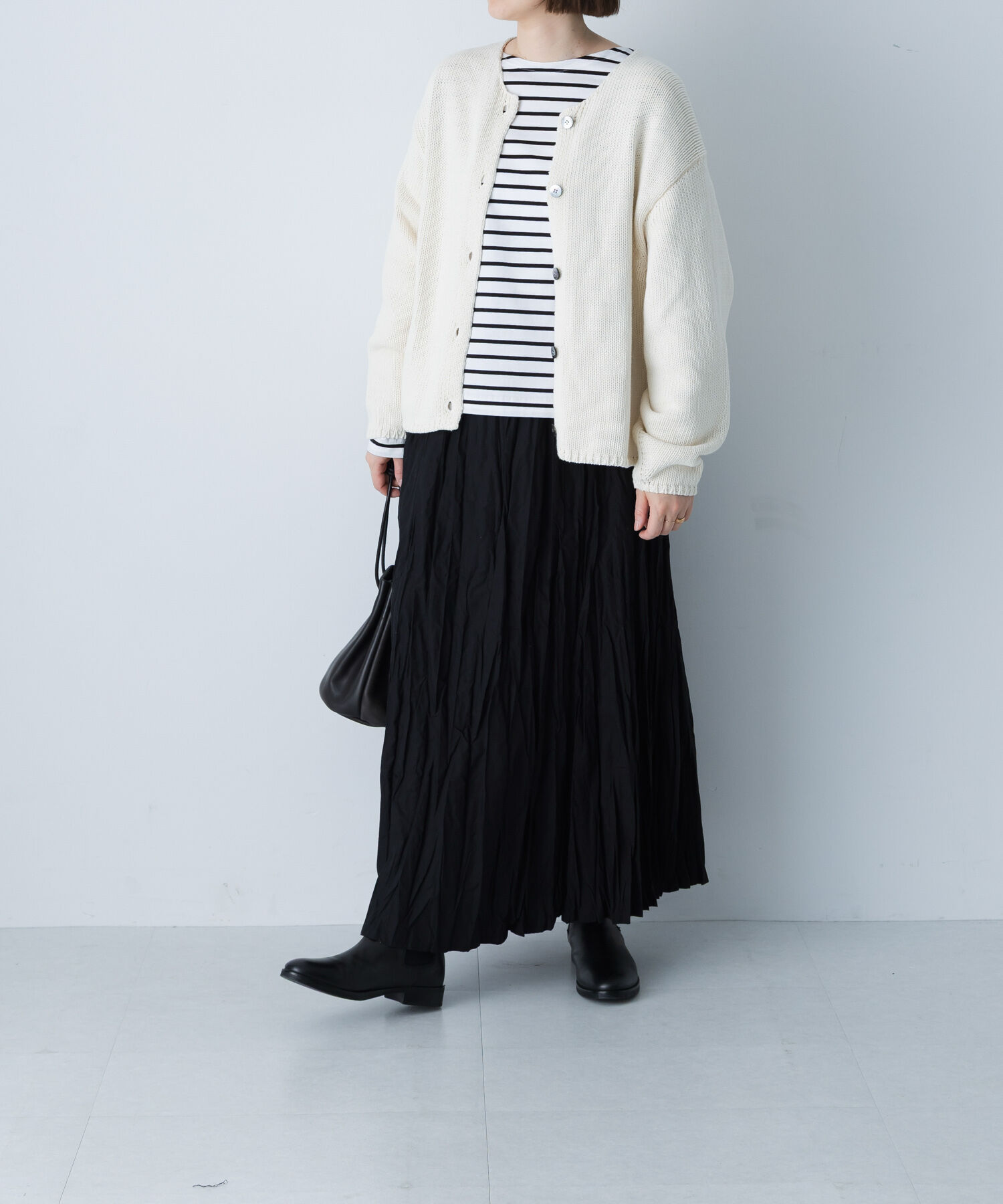 かぐれ「コットンローゲージショートカーディガン」|カーディガン|