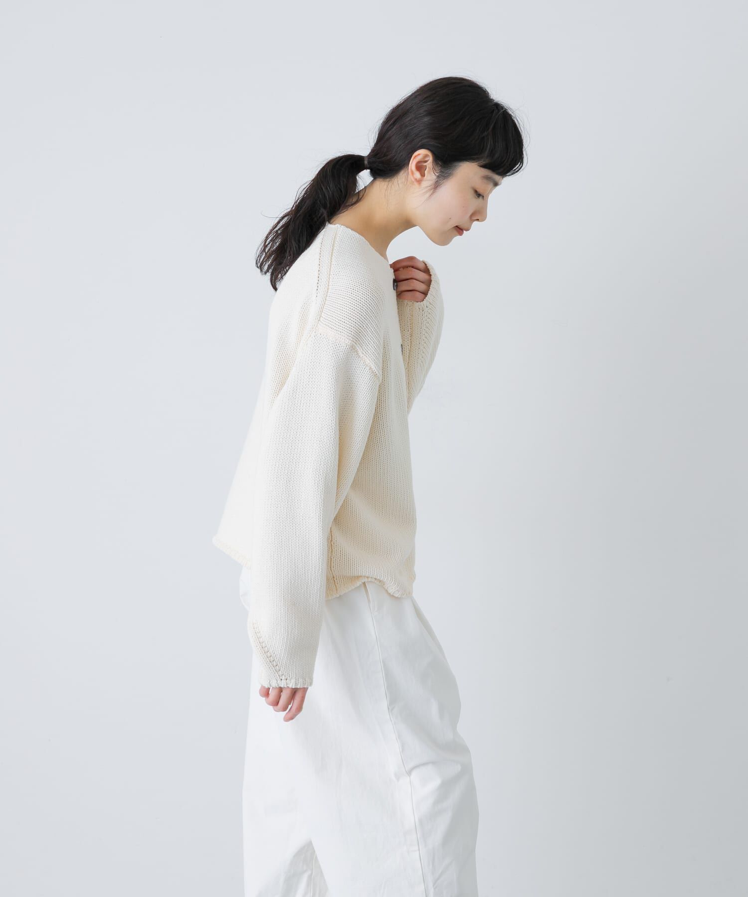 かぐれ「コットンローゲージショートカーディガン」|カーディガン|