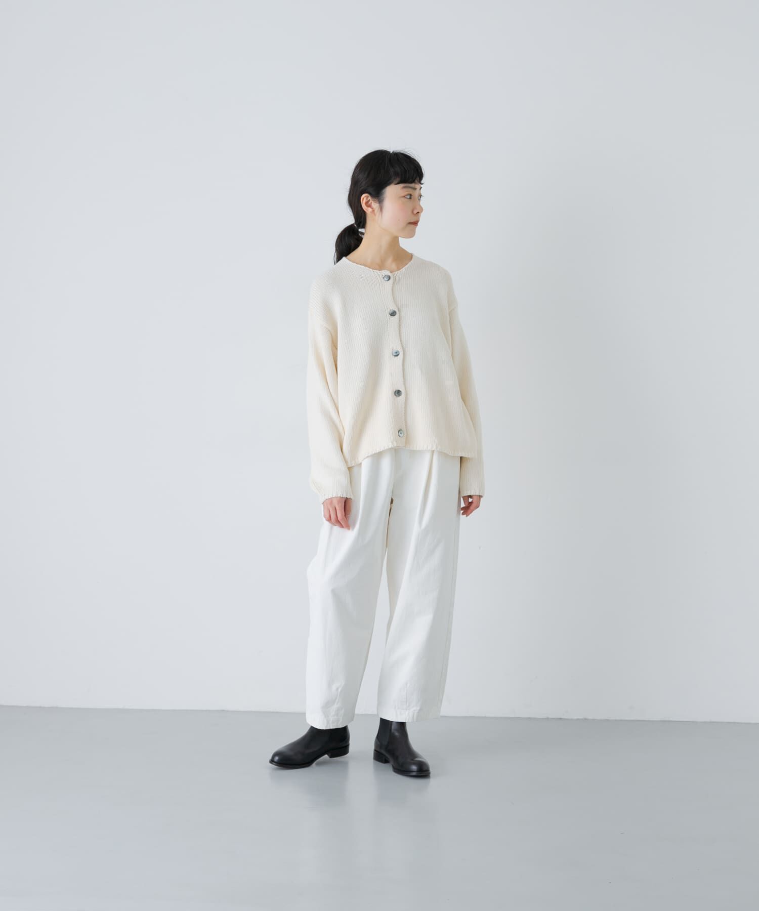 かぐれ「コットンローゲージショートカーディガン」|カーディガン|