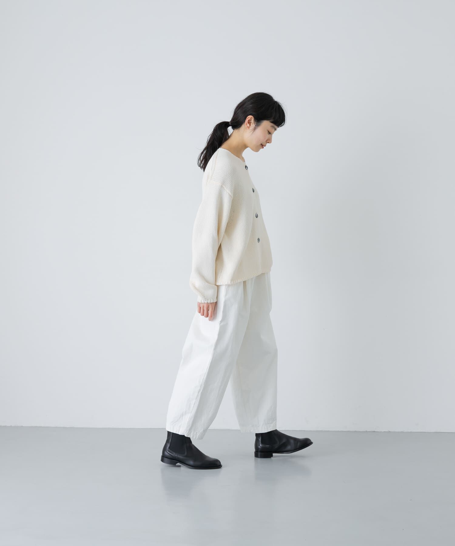 かぐれ「コットンローゲージショートカーディガン」|カーディガン|