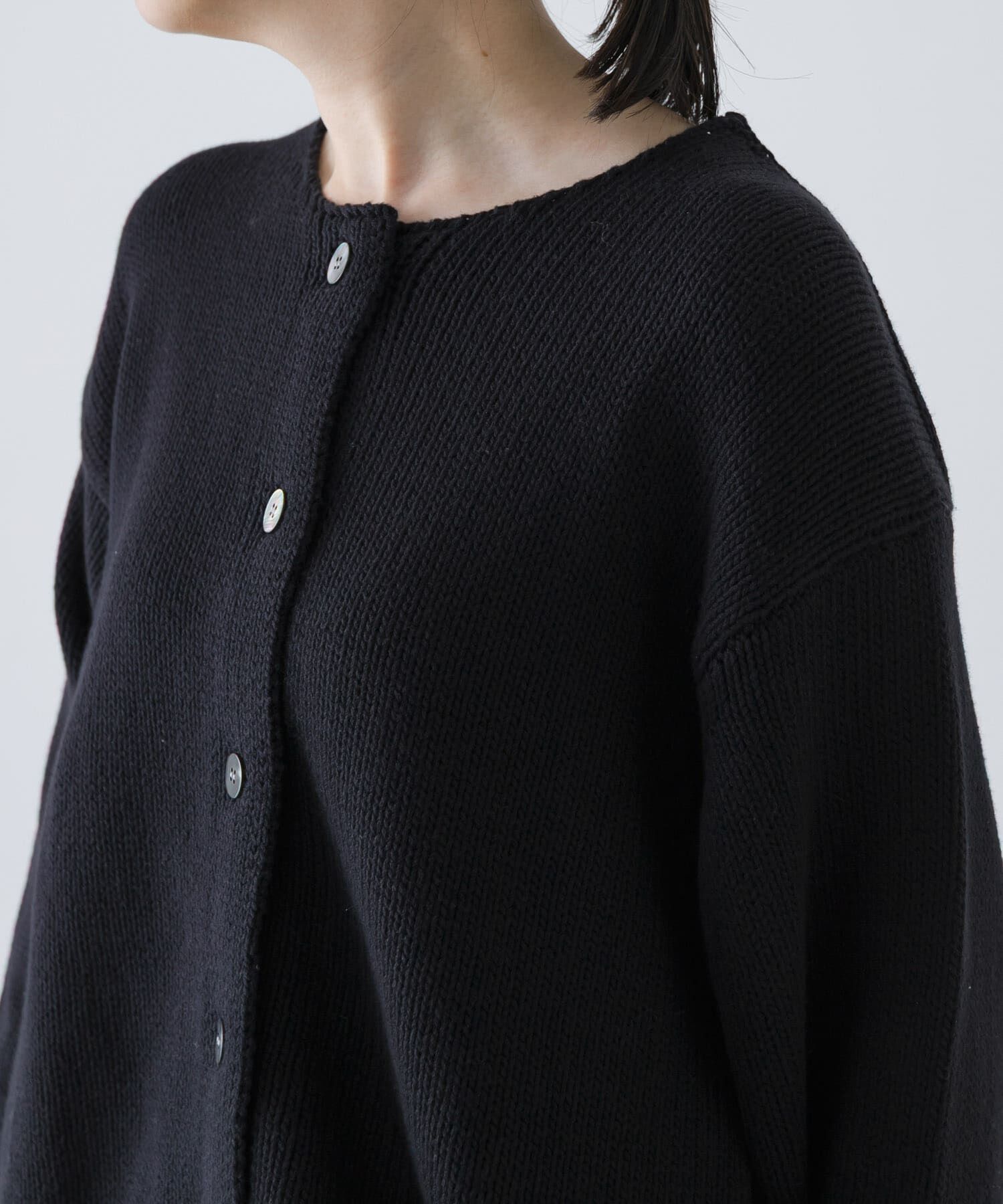 かぐれ「コットンローゲージショートカーディガン」|カーディガン|