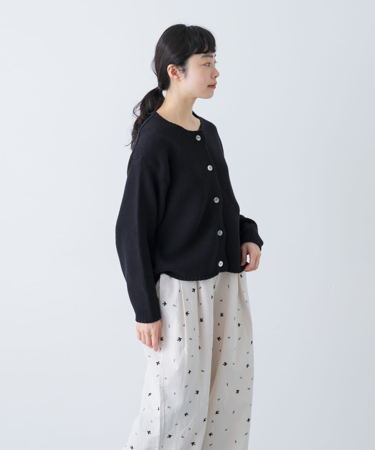 かぐれ「コットンローゲージショートカーディガン」|カーディガン|