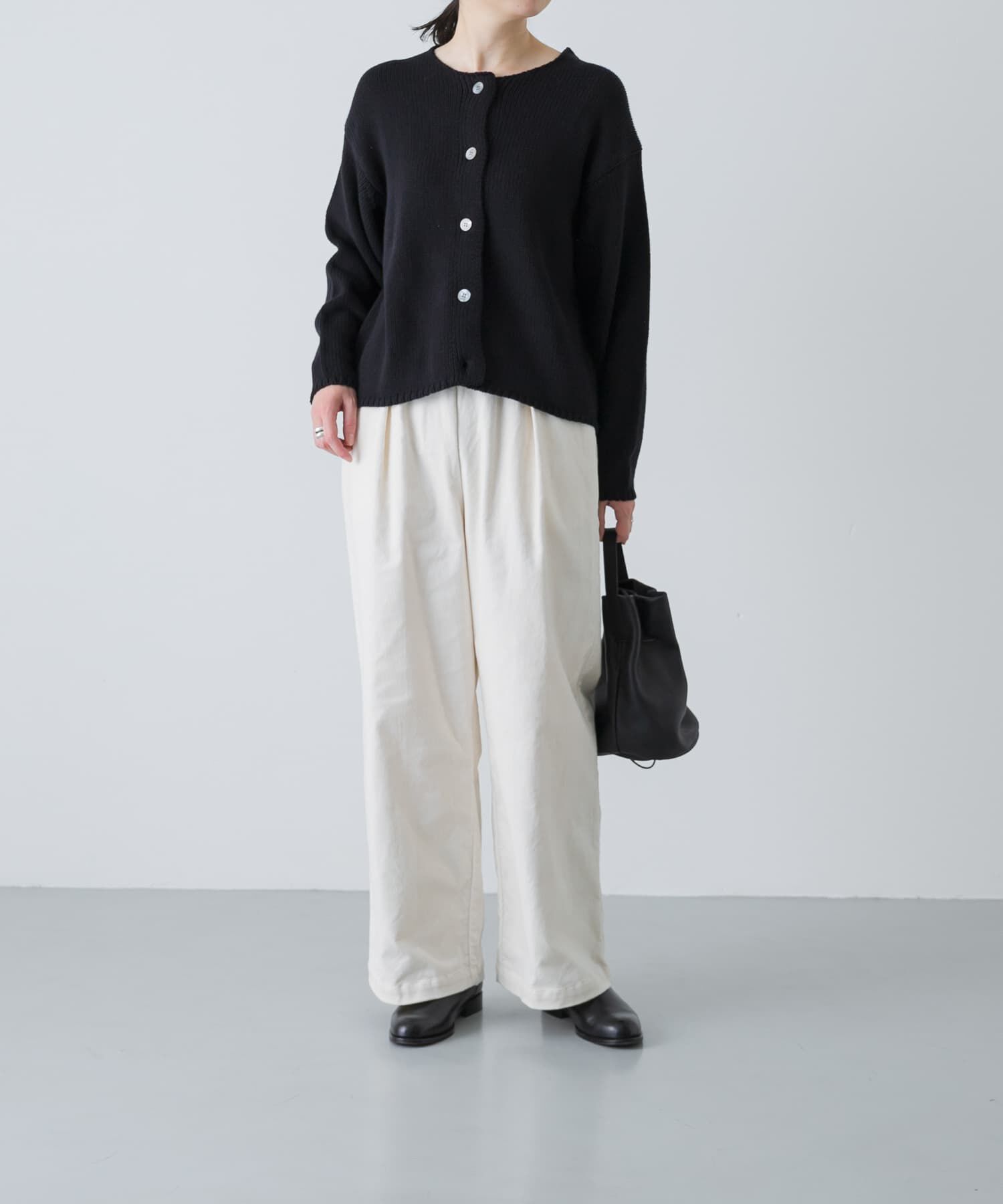 かぐれ「コットンローゲージショートカーディガン」|カーディガン|