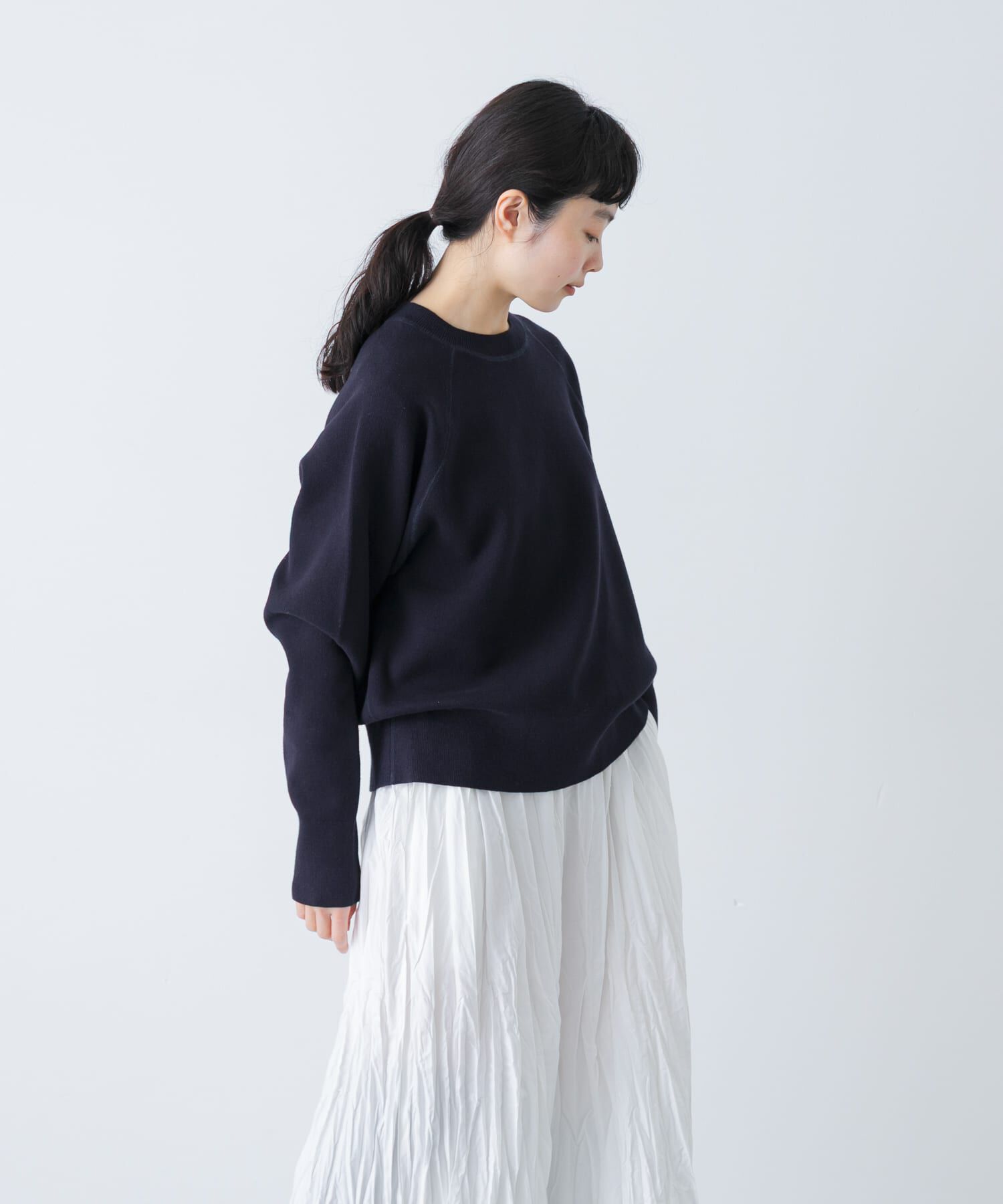 かぐれ「コットンスウェットニット」|ニット・セーター|