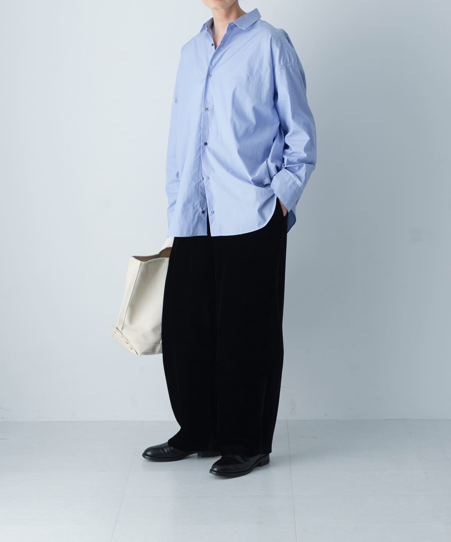 かぐれ「コットンストライプレギュラーシャツ」|シャツ・ブラウス|