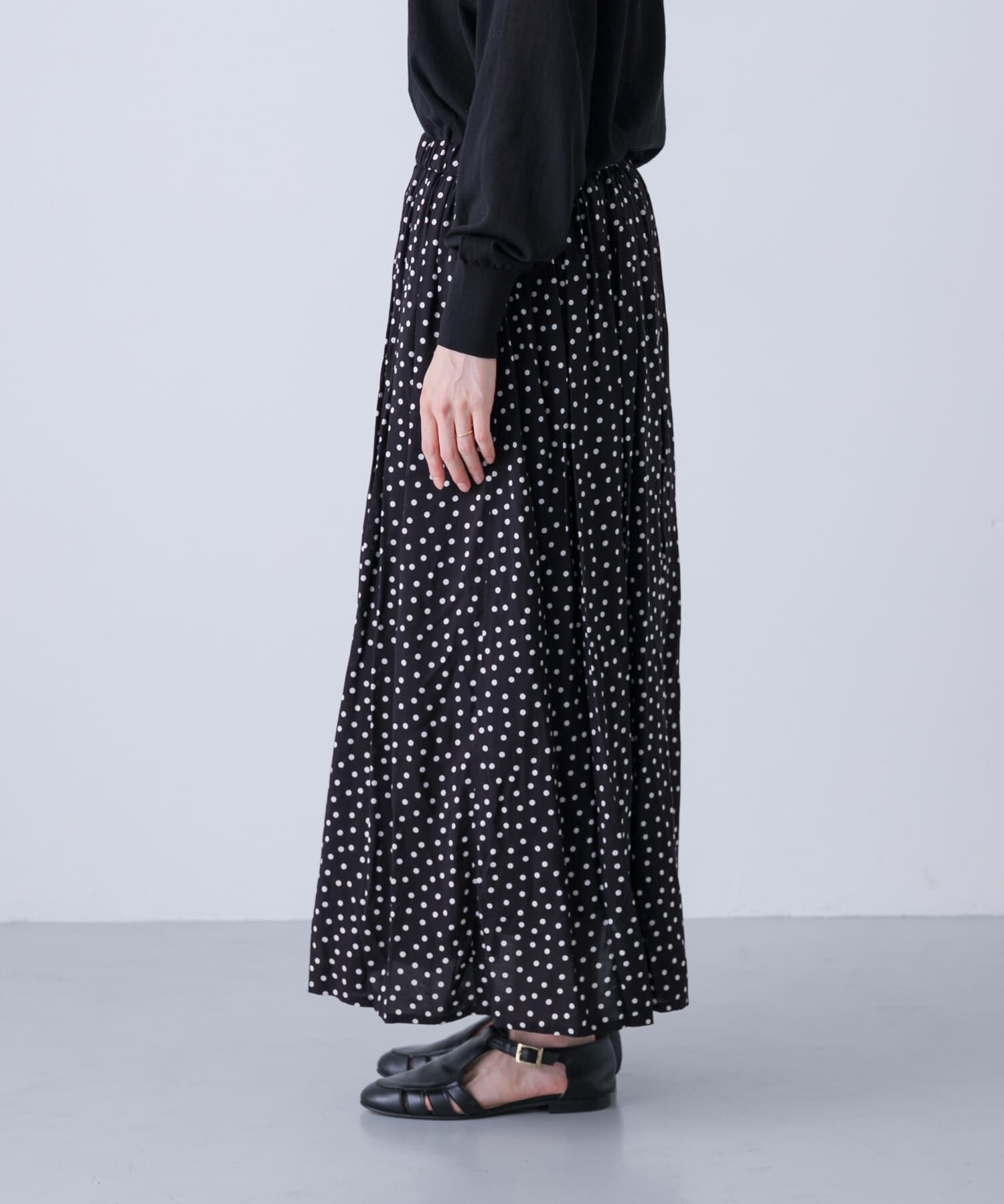 かぐれ「ドットギャザースカート」|スカート|