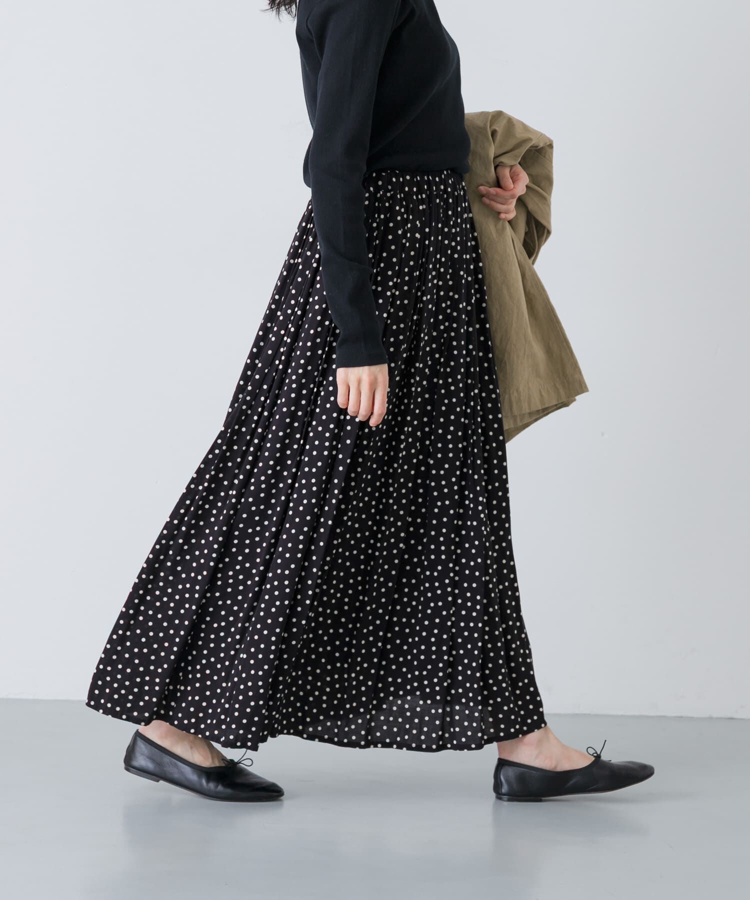 かぐれ「ドットギャザースカート」|スカート|