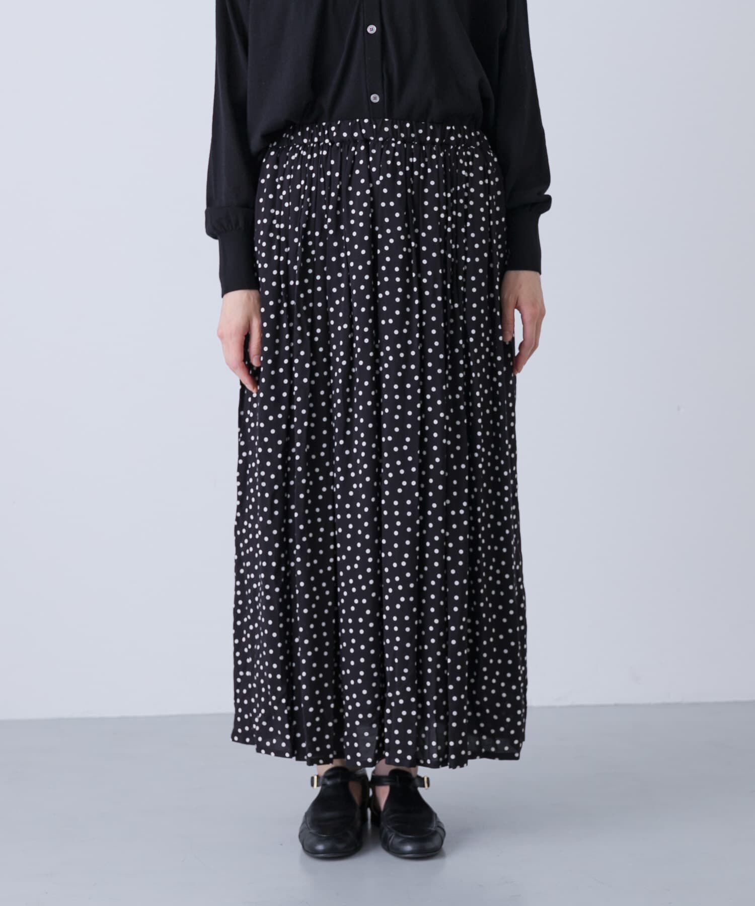 かぐれ「ドットギャザースカート」|スカート|