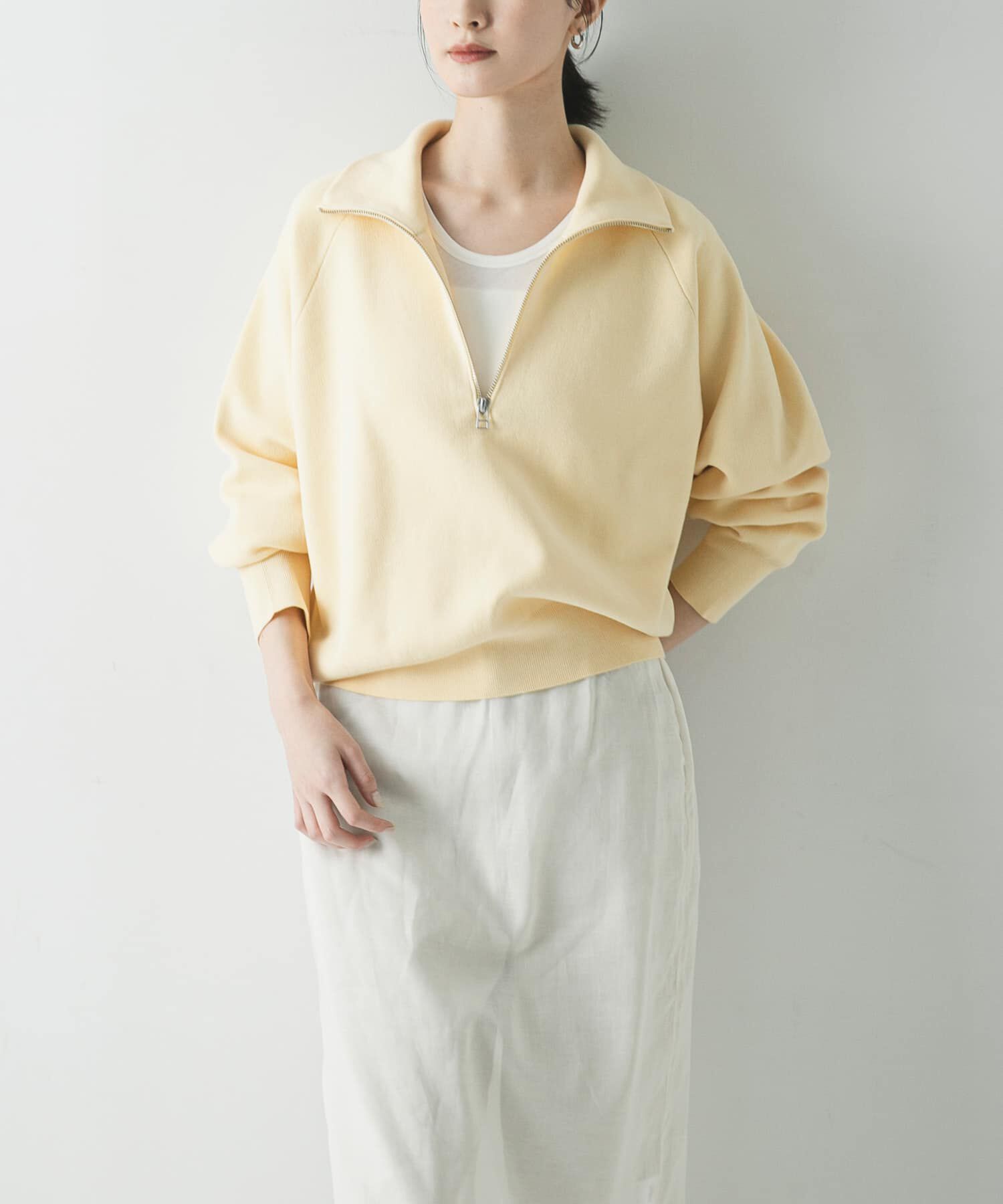 URBAN RESEARCH「ハーフジップスウェットニット」|スウェット・ジャージ|