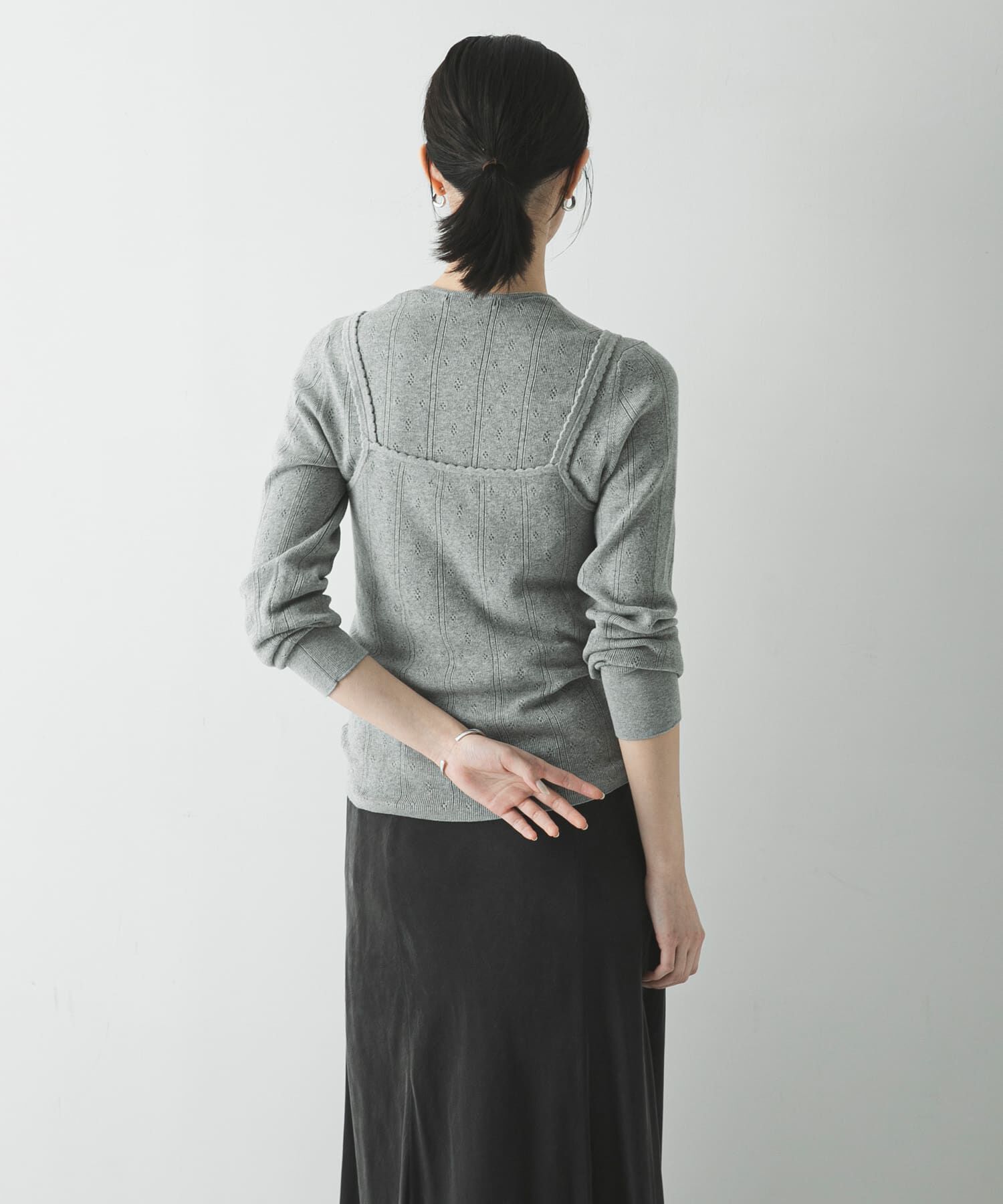 URBAN RESEARCH「パターンメッシュヘンリーネックニット」|ニット・セーター|