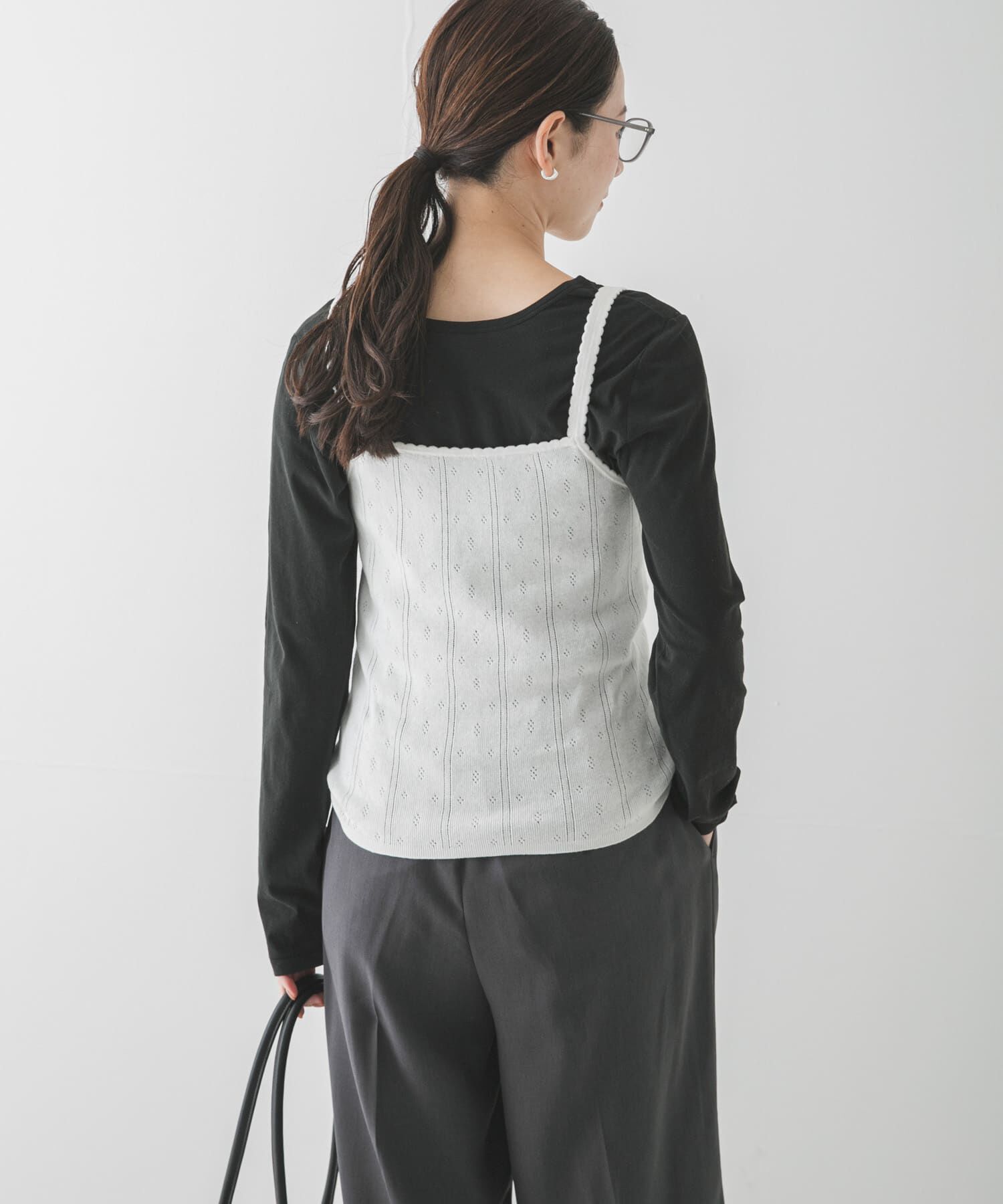 URBAN RESEARCH「パターンメッシュニットキャミソール」|ニット・セーター|