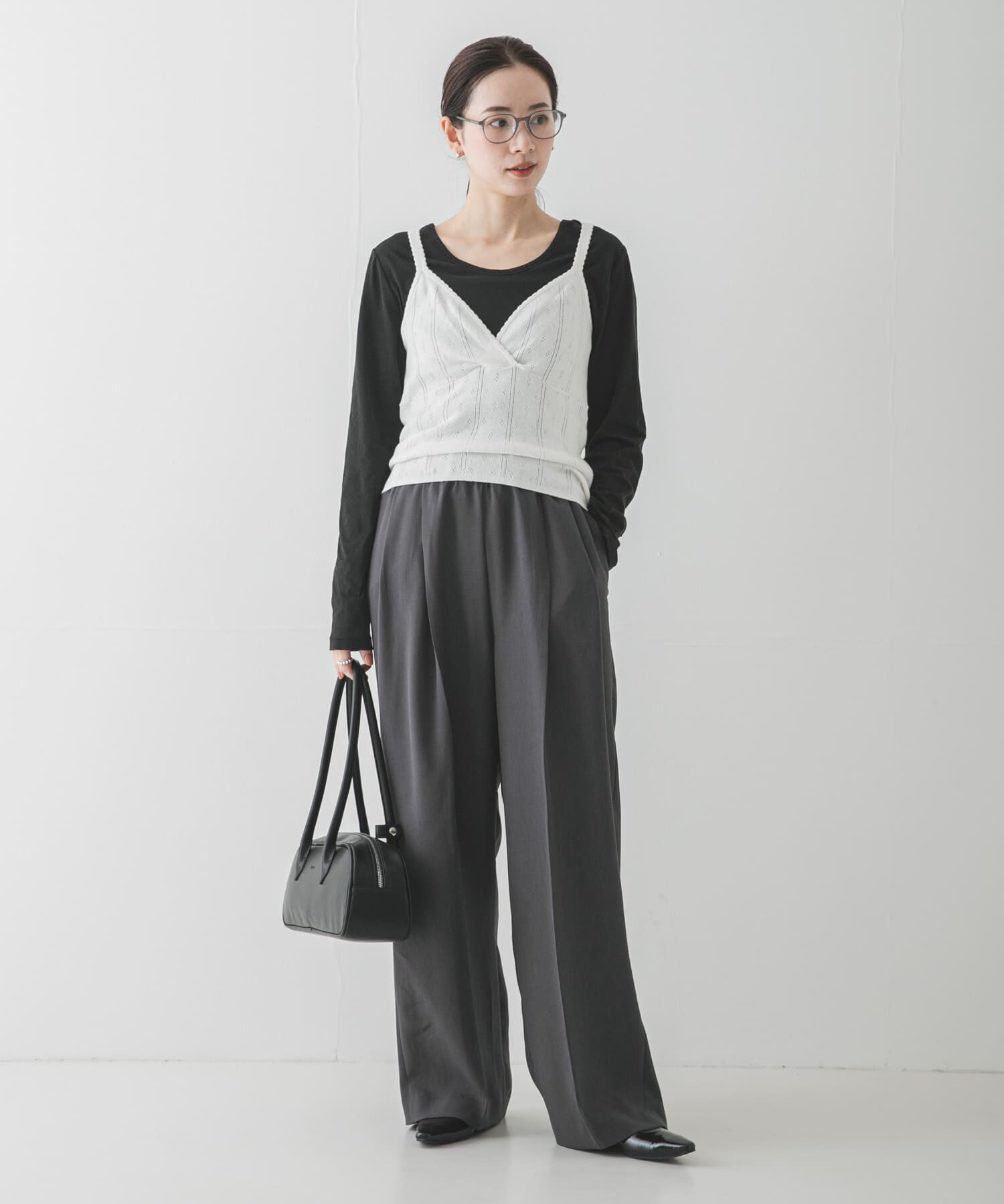 URBAN RESEARCH「パターンメッシュニットキャミソール」|ニット・セーター|