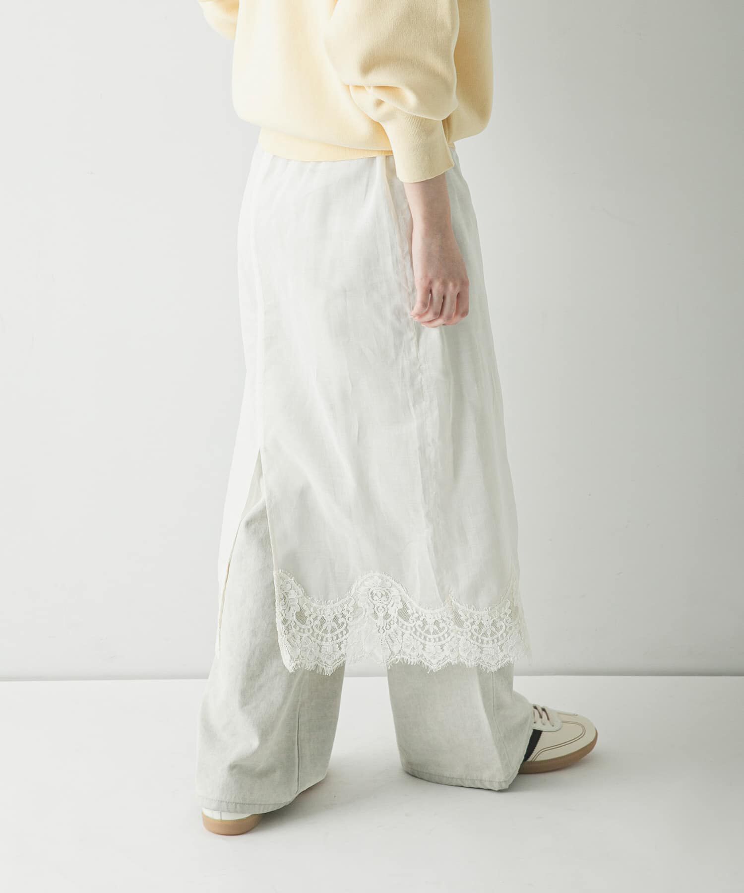 URBAN RESEARCH「レースシアースカート」|スカート|オフホワイト