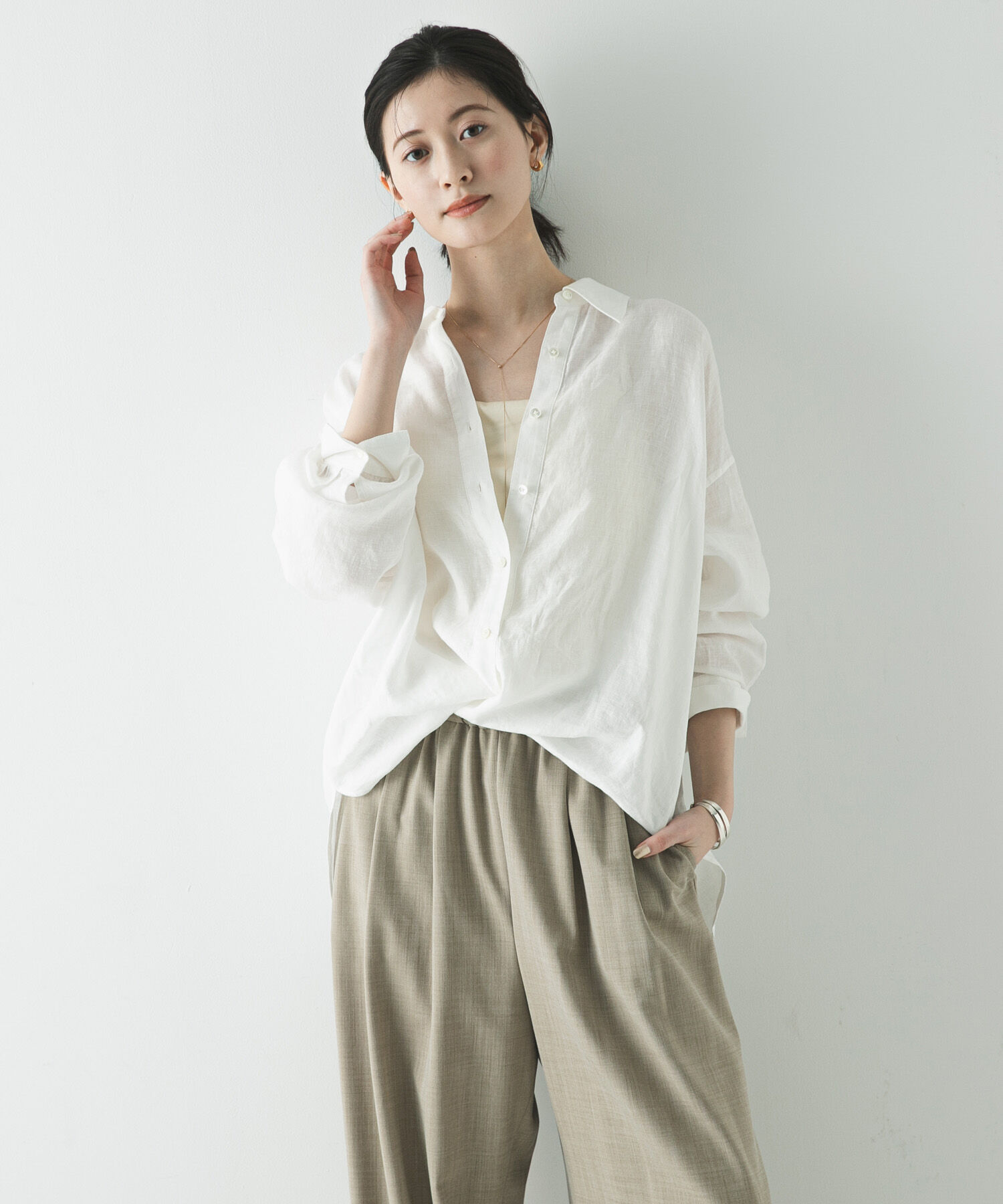 URBAN RESEARCH「リネン2WAYシャツ」|シャツ・ブラウス|