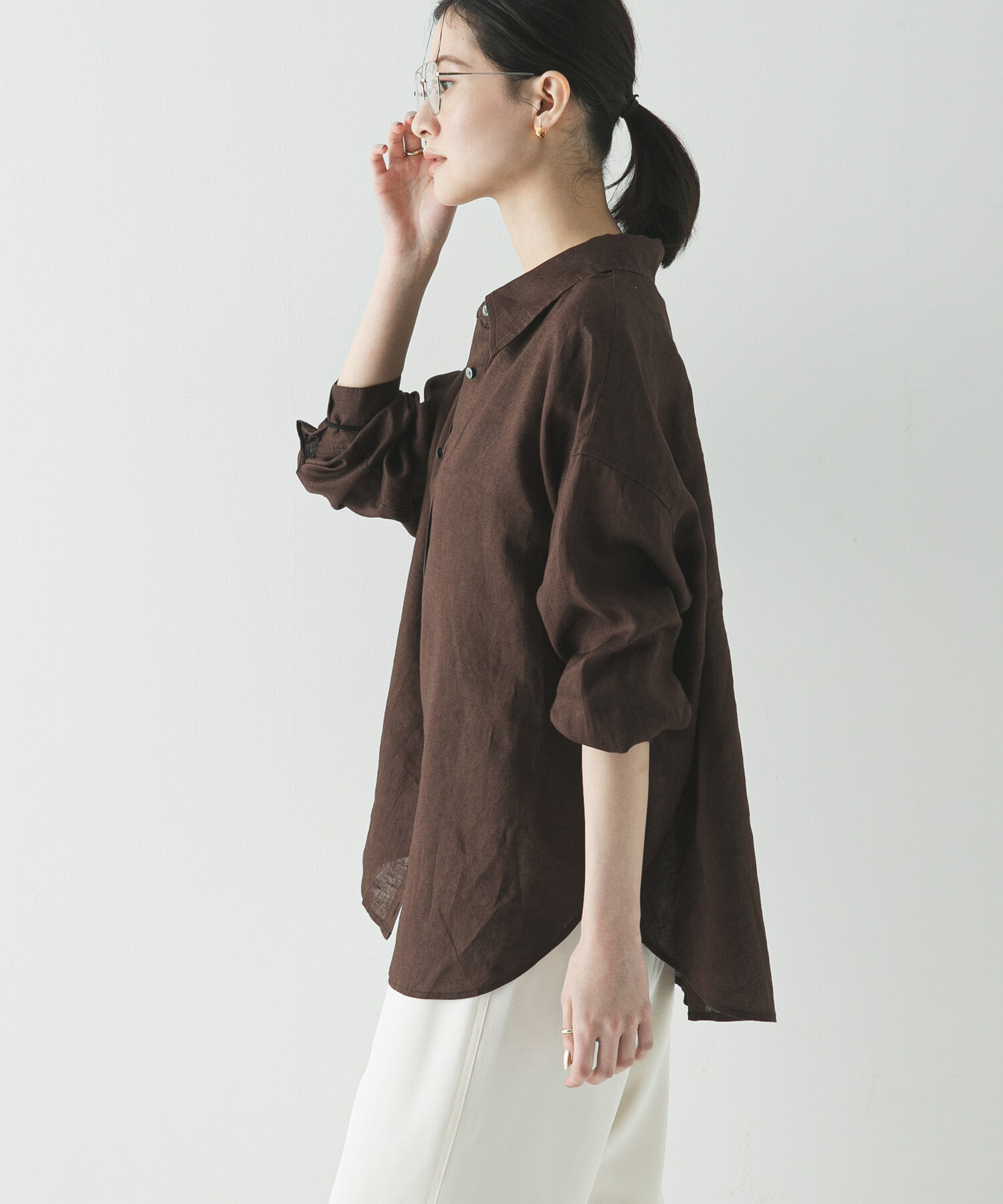 URBAN RESEARCH「リネン2WAYシャツ」|シャツ・ブラウス|