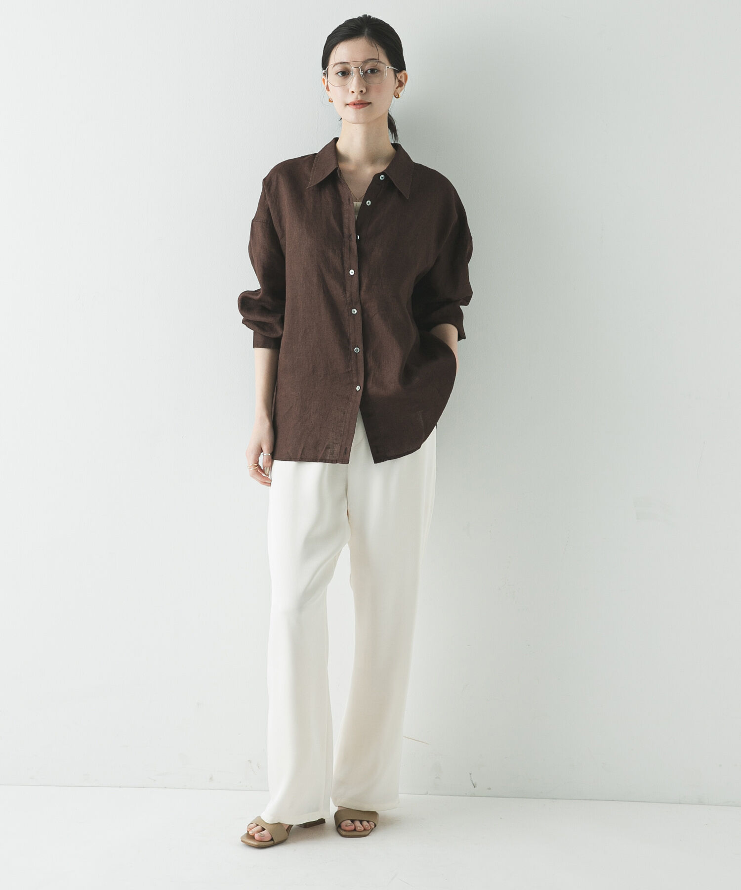 URBAN RESEARCH「リネン2WAYシャツ」|シャツ・ブラウス|