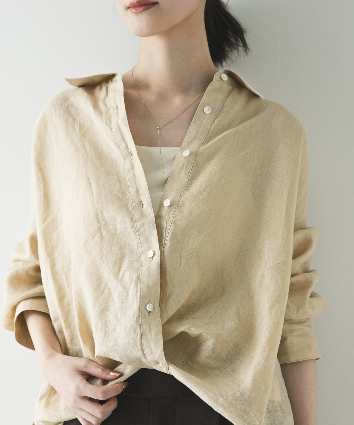 URBAN RESEARCH「リネン2WAYシャツ」|シャツ・ブラウス|