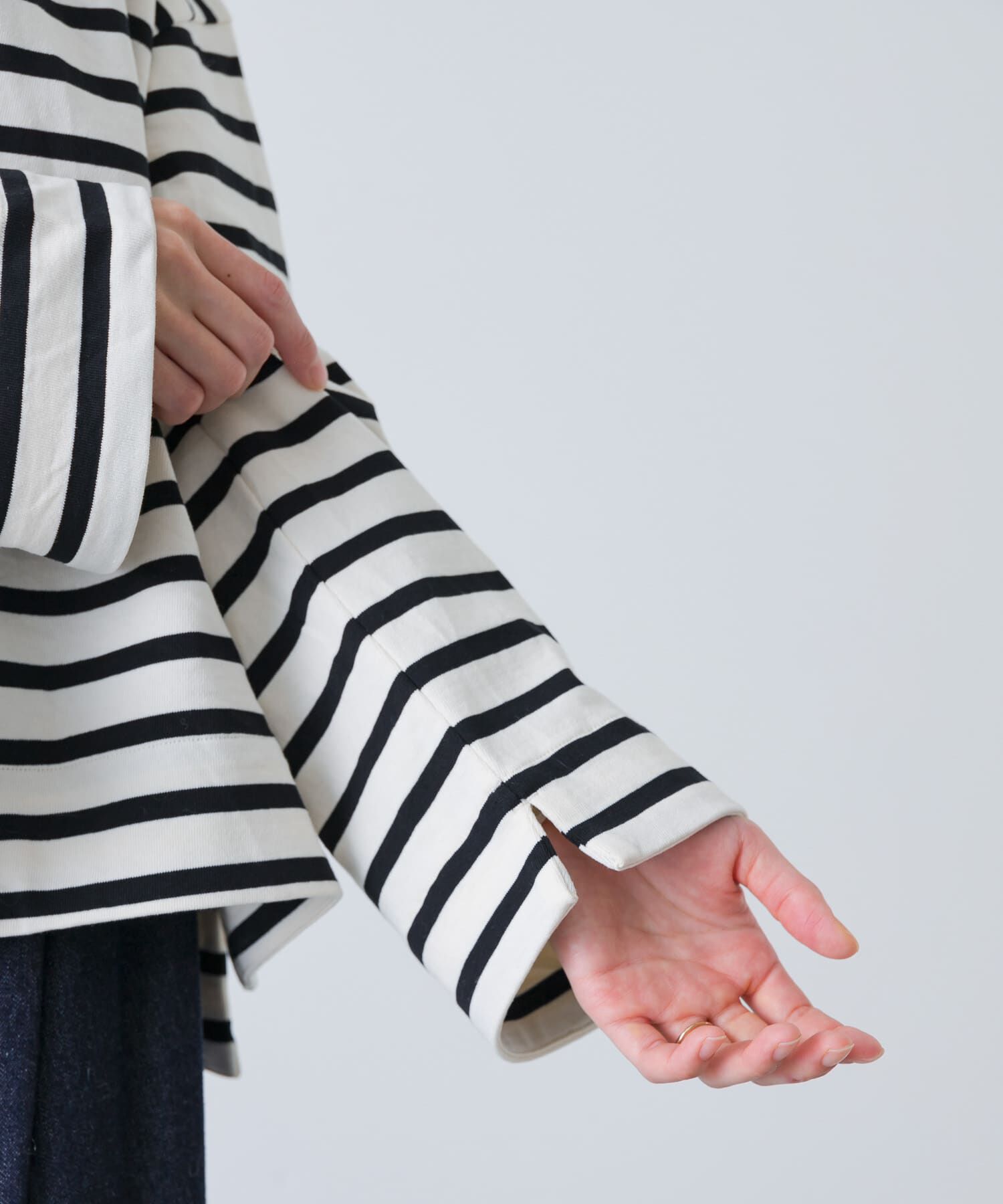 かぐれ「コットンボートネックボーダーカットソー」|Tシャツ・カットソー|