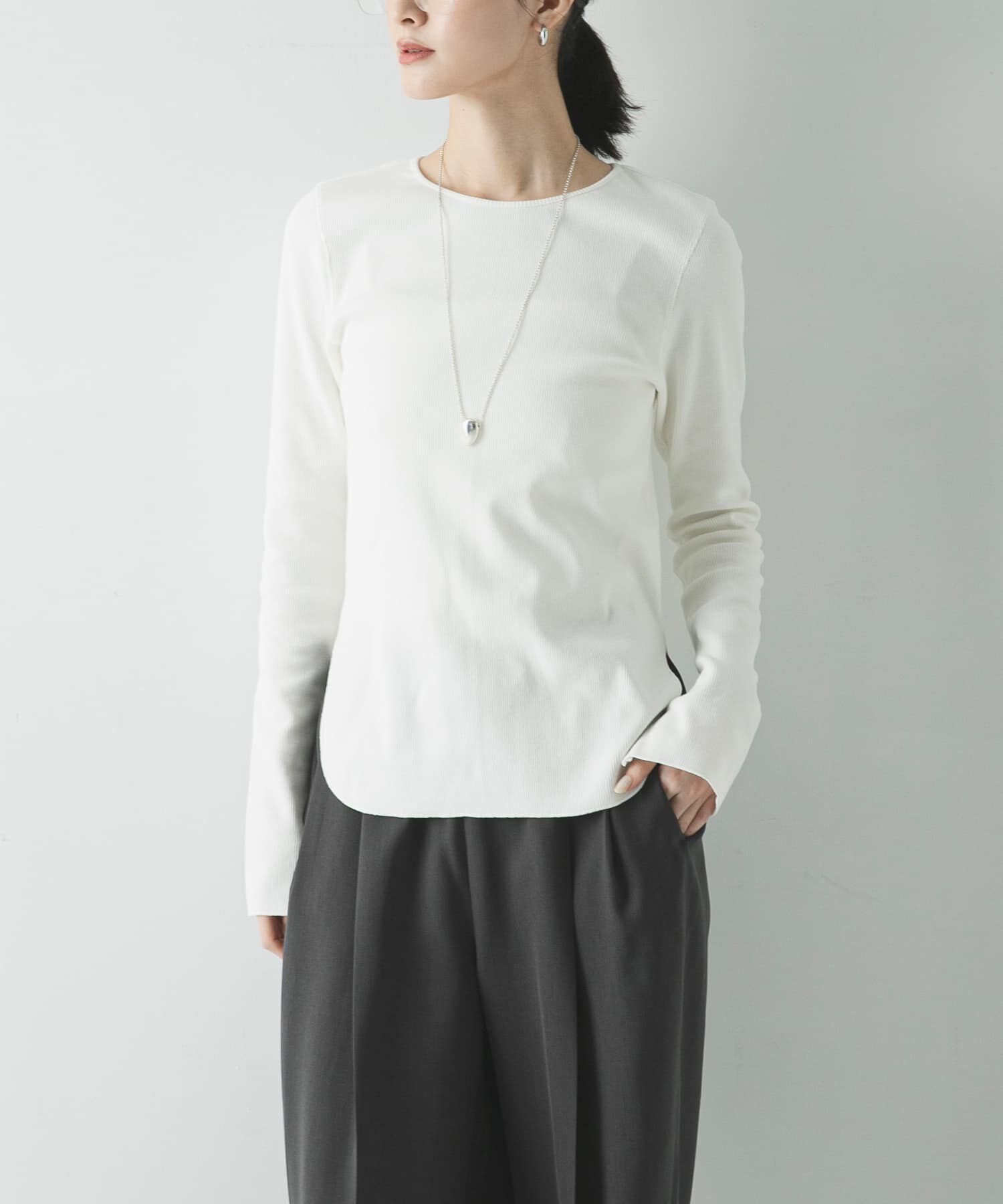 URBAN RESEARCH「ストレッチリブカットソー」|Tシャツ・カットソー|