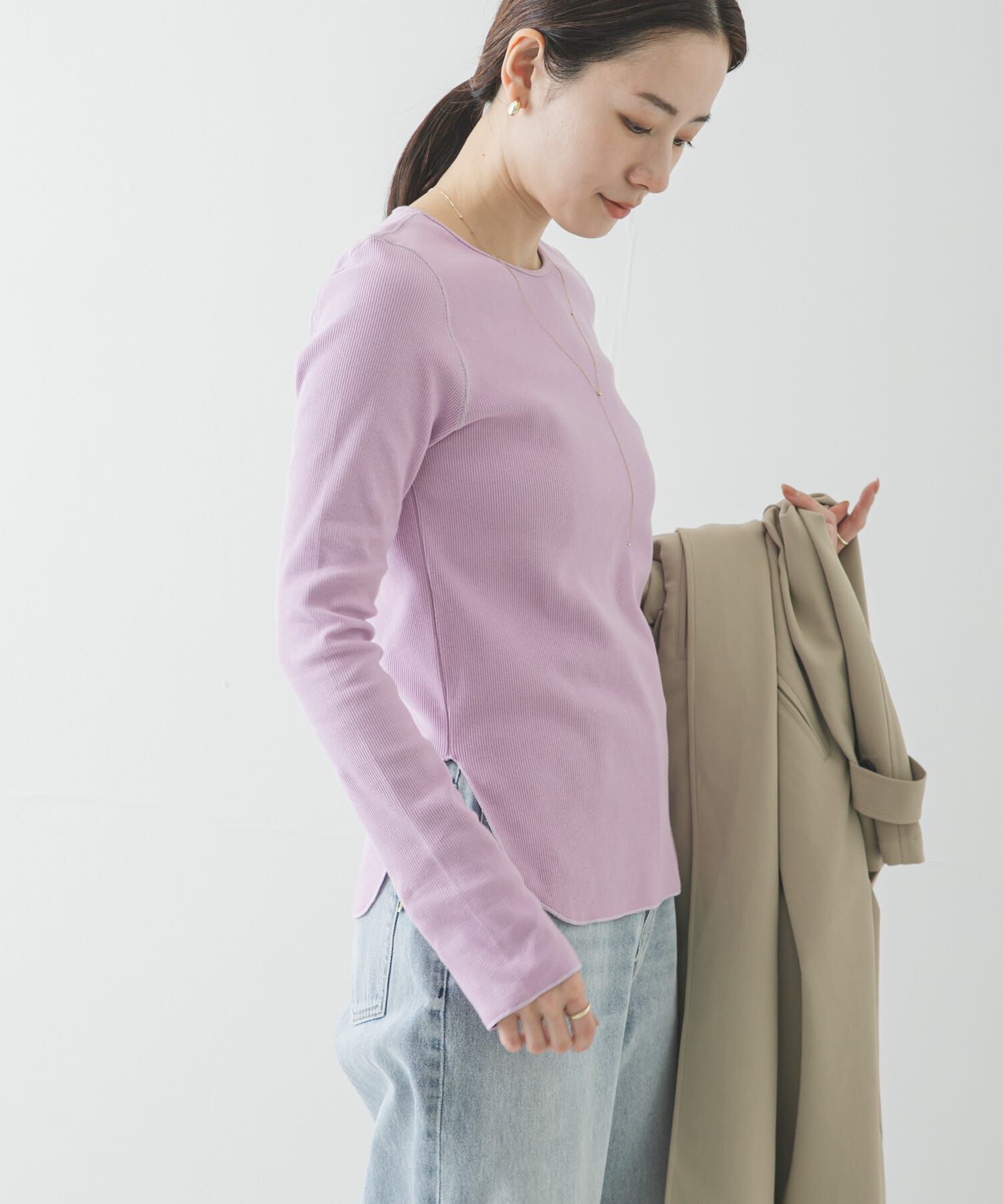 URBAN RESEARCH「ストレッチリブカットソー」|Tシャツ・カットソー|