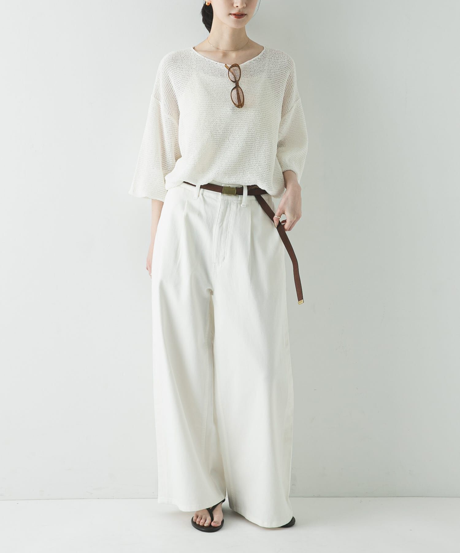 URBAN RESEARCH「ペーパーヤーンボートネックニット」|ニット・セーター|