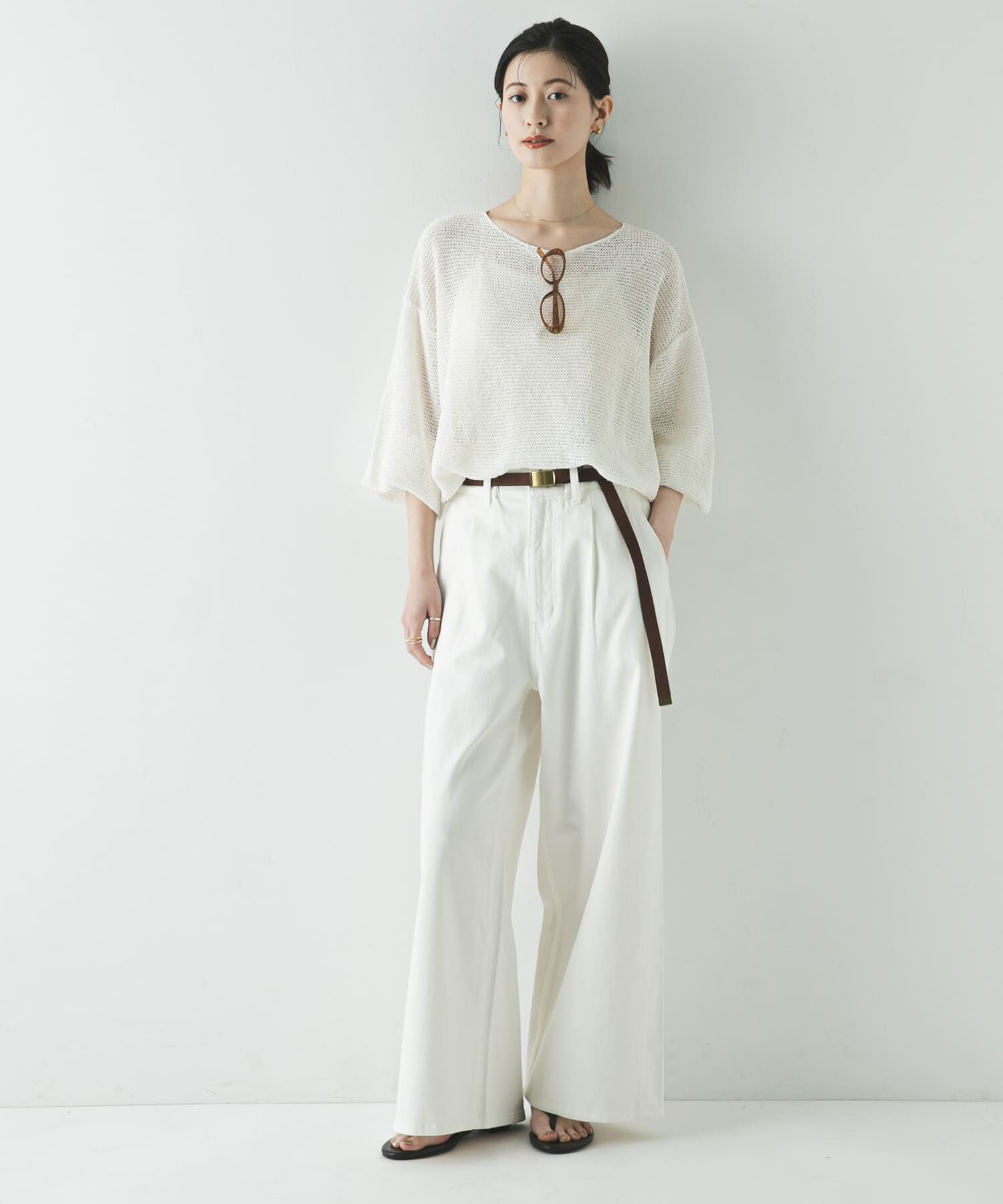 URBAN RESEARCH「ペーパーヤーンボートネックニット」|ニット・セーター|