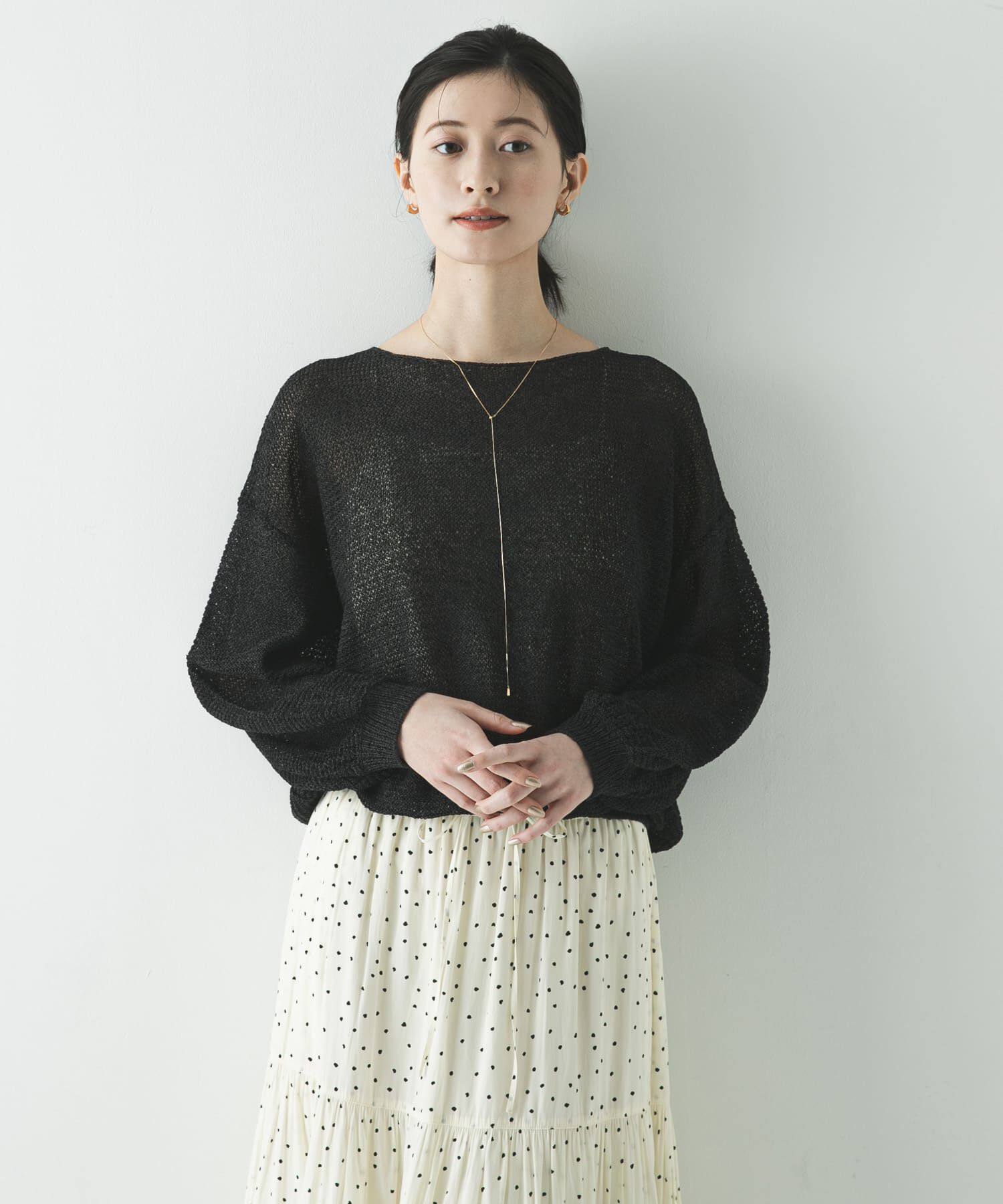 URBAN RESEARCH「ペーパーヤーンボートネックニット」|ニット・セーター|