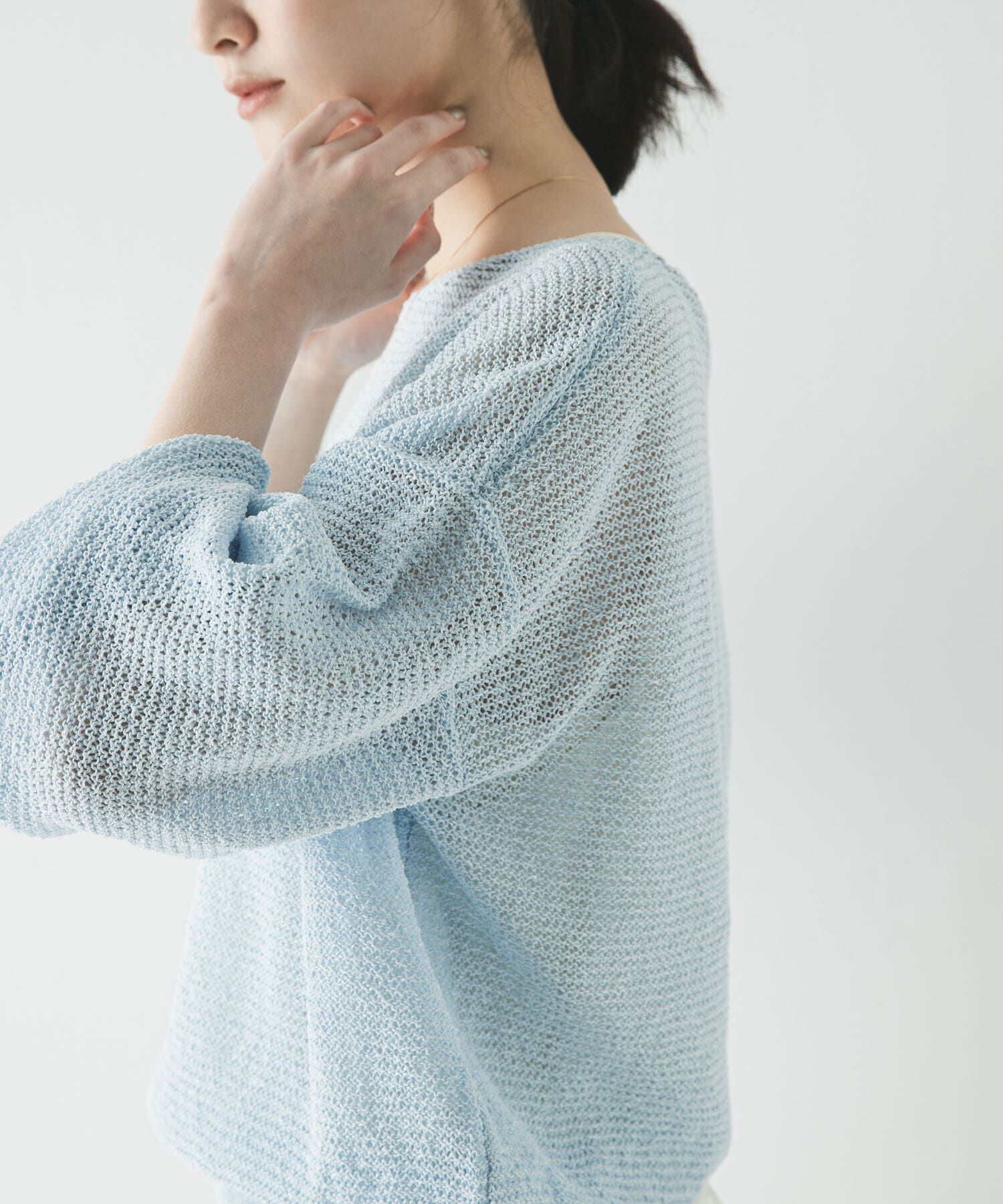 URBAN RESEARCH「ペーパーヤーンボートネックニット」|ニット・セーター|