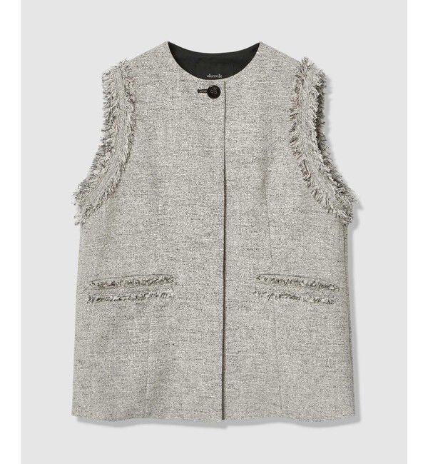 allureville「ミックスツイードフレアジレ」|その他|ブラック