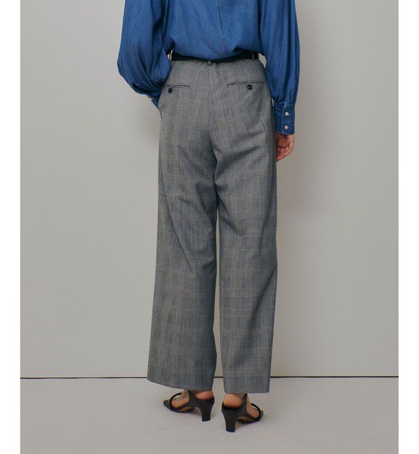 allureville「ディープタックチェックパンツ」|チノ|