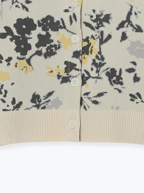 Samansa Mos2「花柄スポンディッシュニットカーディガン」|カーディガン|