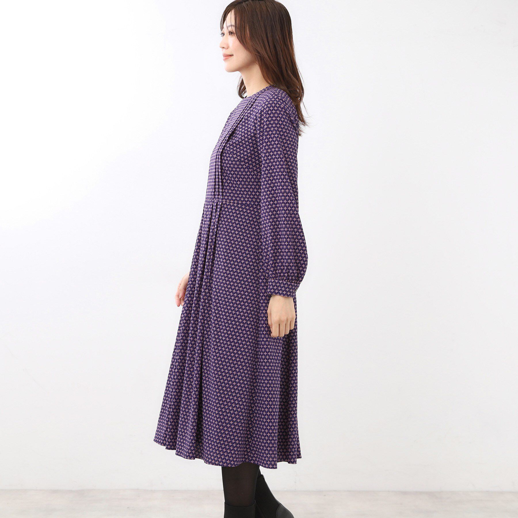 Reflect「【通勤にもお出かけにも◎】ジオメプリントクラシカルワンピース」|ワンピース|