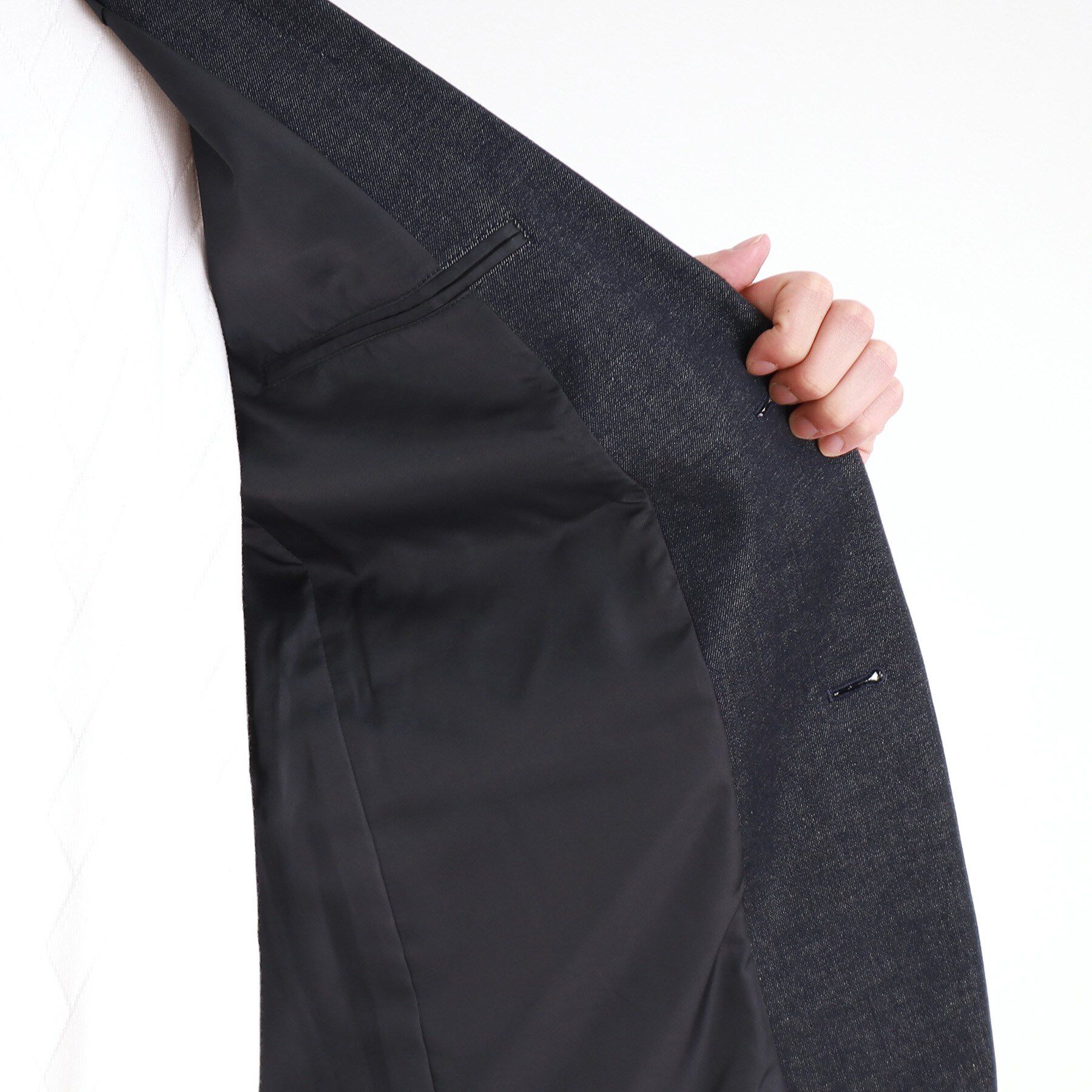 THE SHOP TK「エバーデニムジャケット セットアップ可／洗える／ストレッチ」|テーラードジャケット|