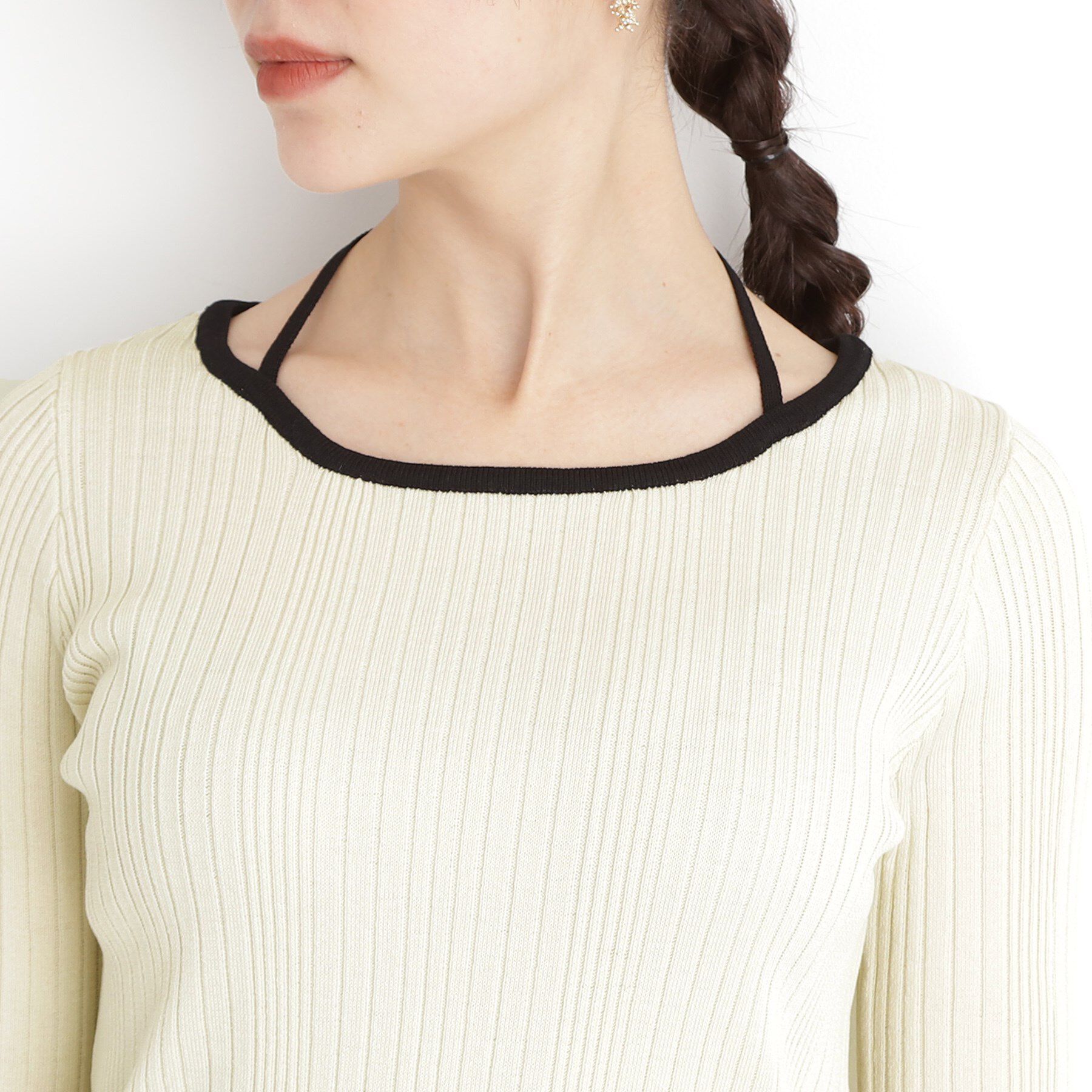 THE SHOP TK「ラインリブプルオーバー【洗濯機OK】」|ニット・セーター|