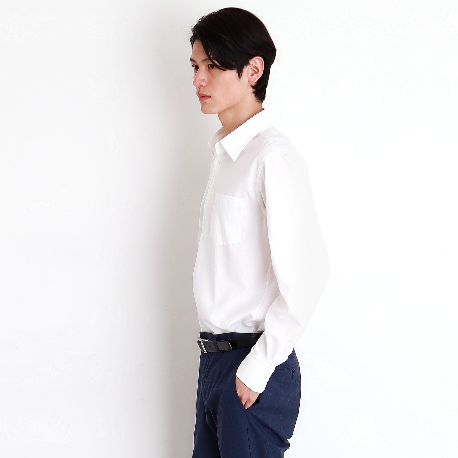 THE SHOP TK「ドレスへリンボンシャツ」|シャツ・ブラウス|